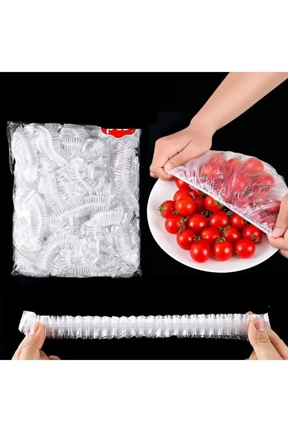 100 Adet Lastikli Tazeliği Koruyan Tencere ve Tabak Bonesi - Esne