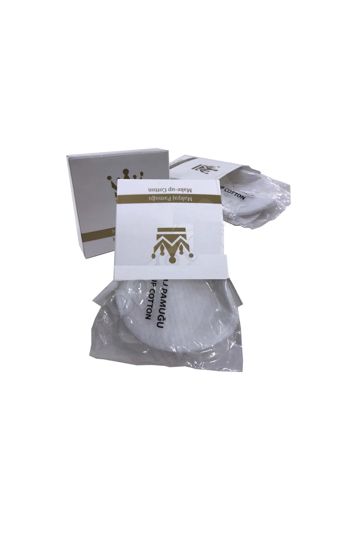 100 Adet Makyaj Pamuğu 2 Li Kutulu Paket Otel Buklet Için Disk Şe