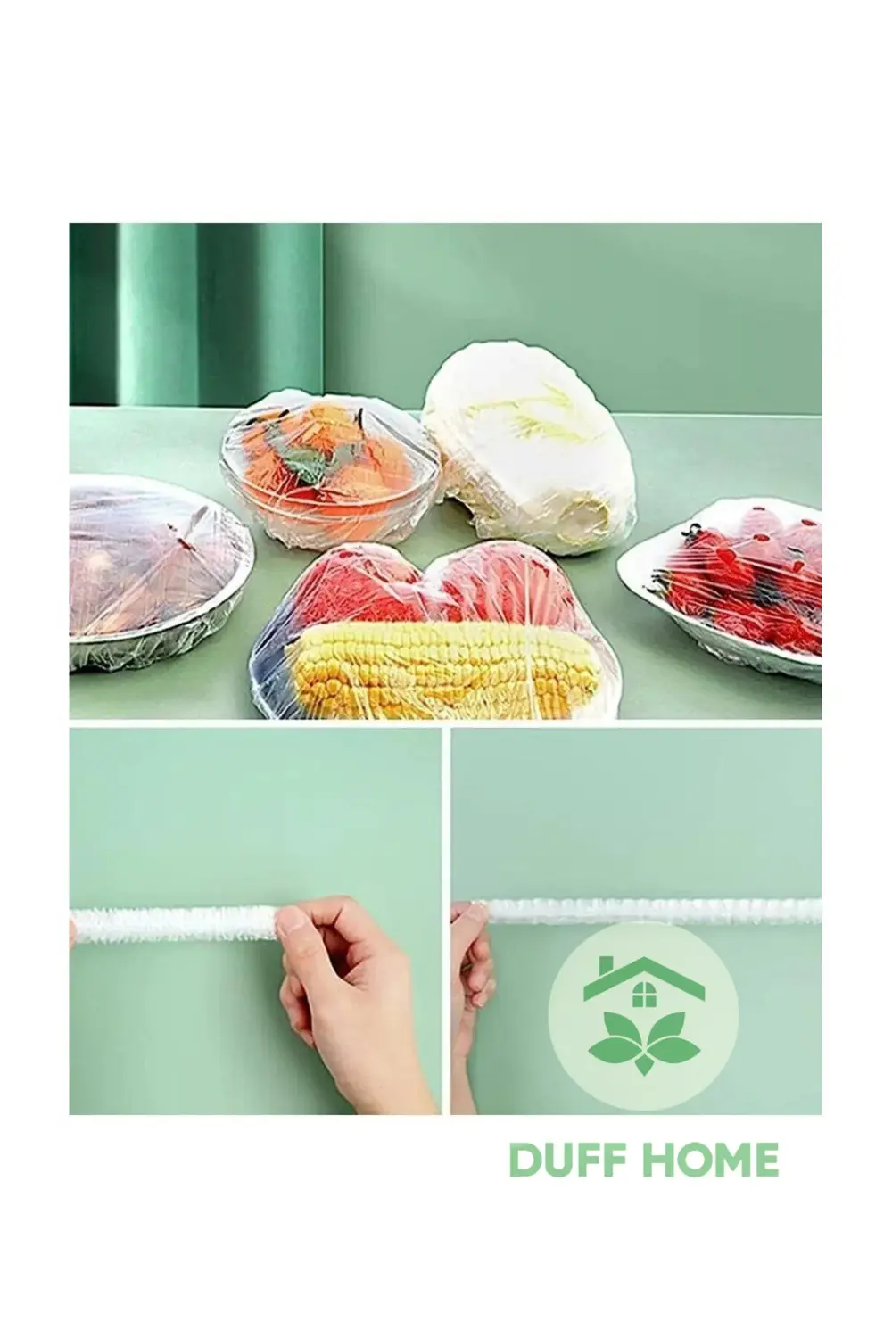 100 Adet Pratik Tazeliği Koruyan Tencere ve Tabak Bonesi | Çok Am