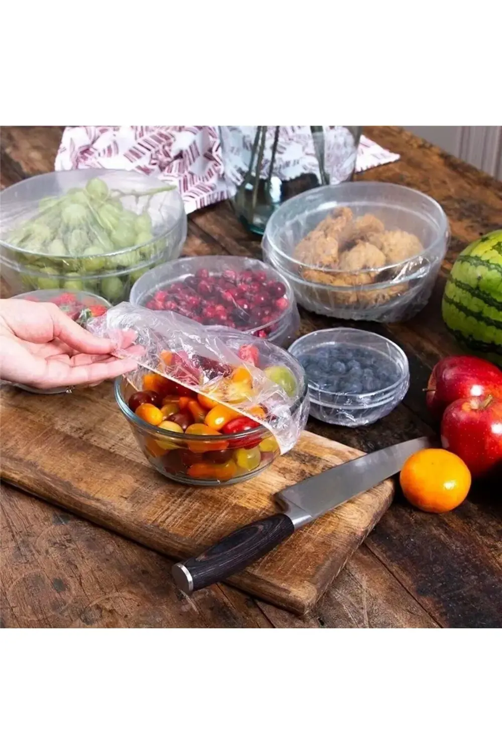 100 Adet Pratik Tazeliği Koruyan Tencere Ve Tabak Bonesi | Çok Am