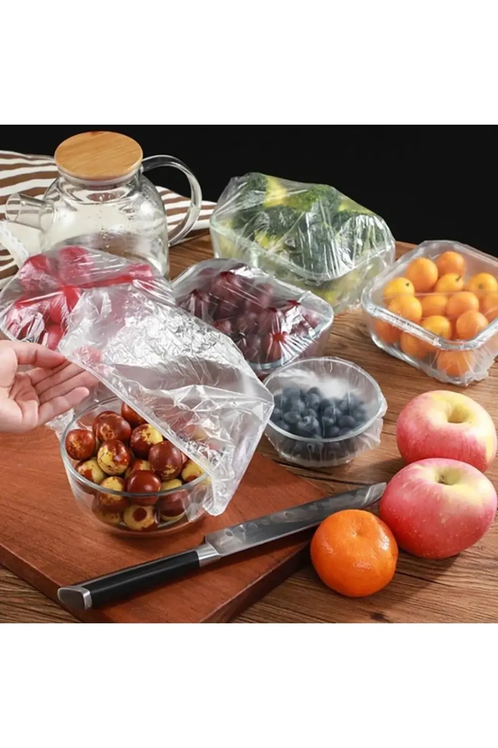 100 Adet Pratik Tazeliği Koruyan Tencere ve Tabak Bonesi | Çok Am