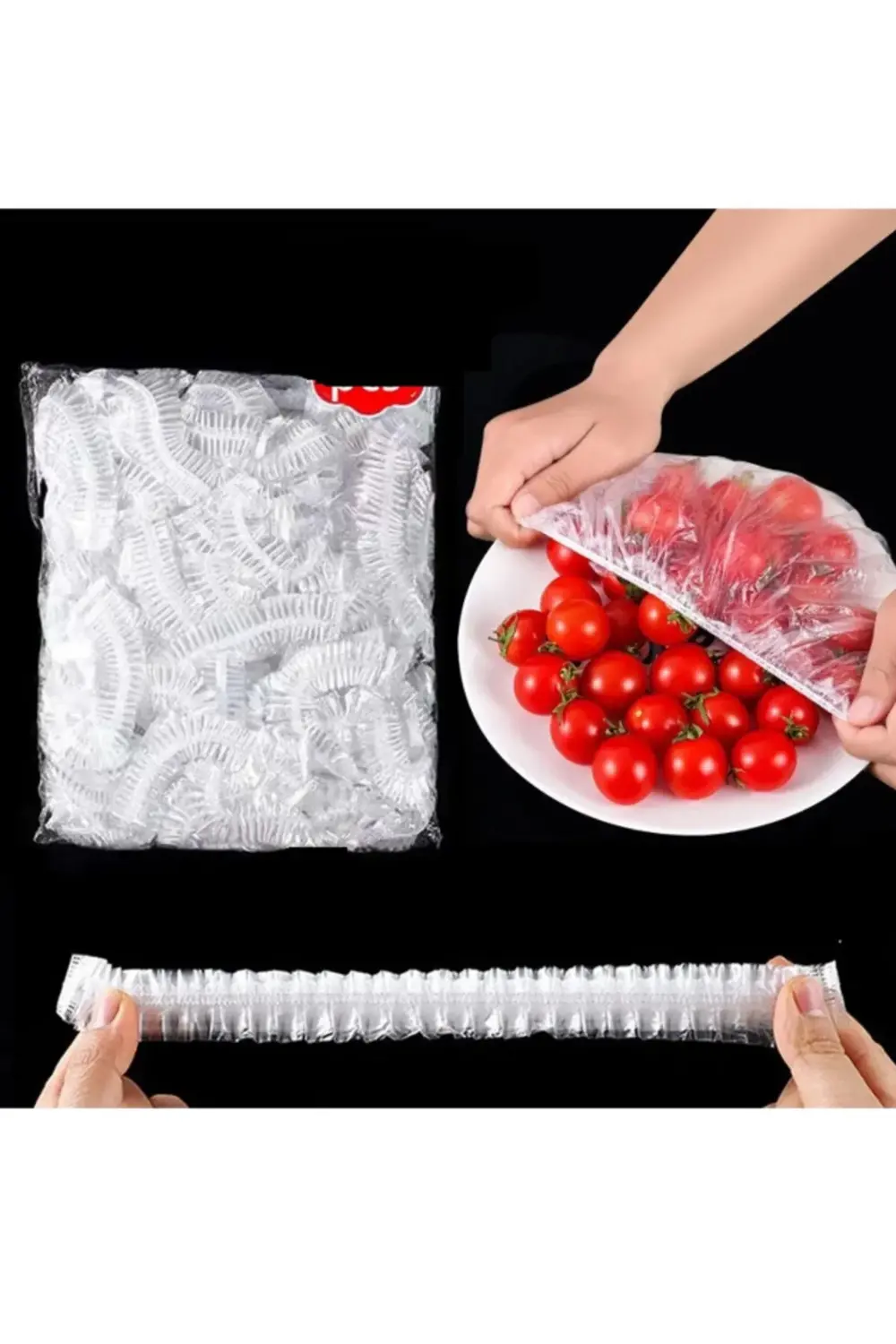 100 Adet Pratik Tazeliği Koruyan Tencere ve Tabak Bonesi | Çok Am