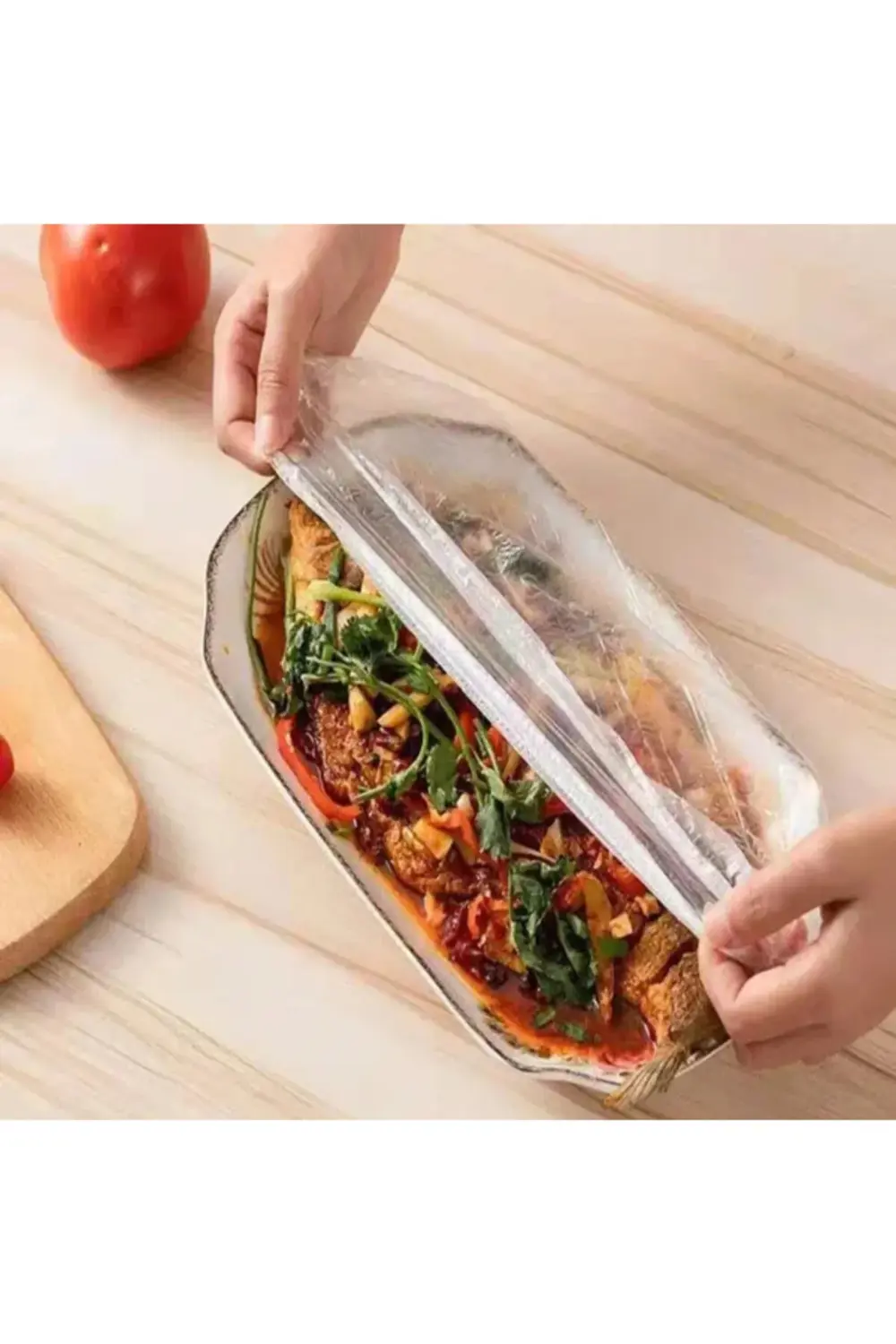 100 Adet Pratik Tazeliği Koruyan Tencere ve Tabak Bonesi Çok Amaç