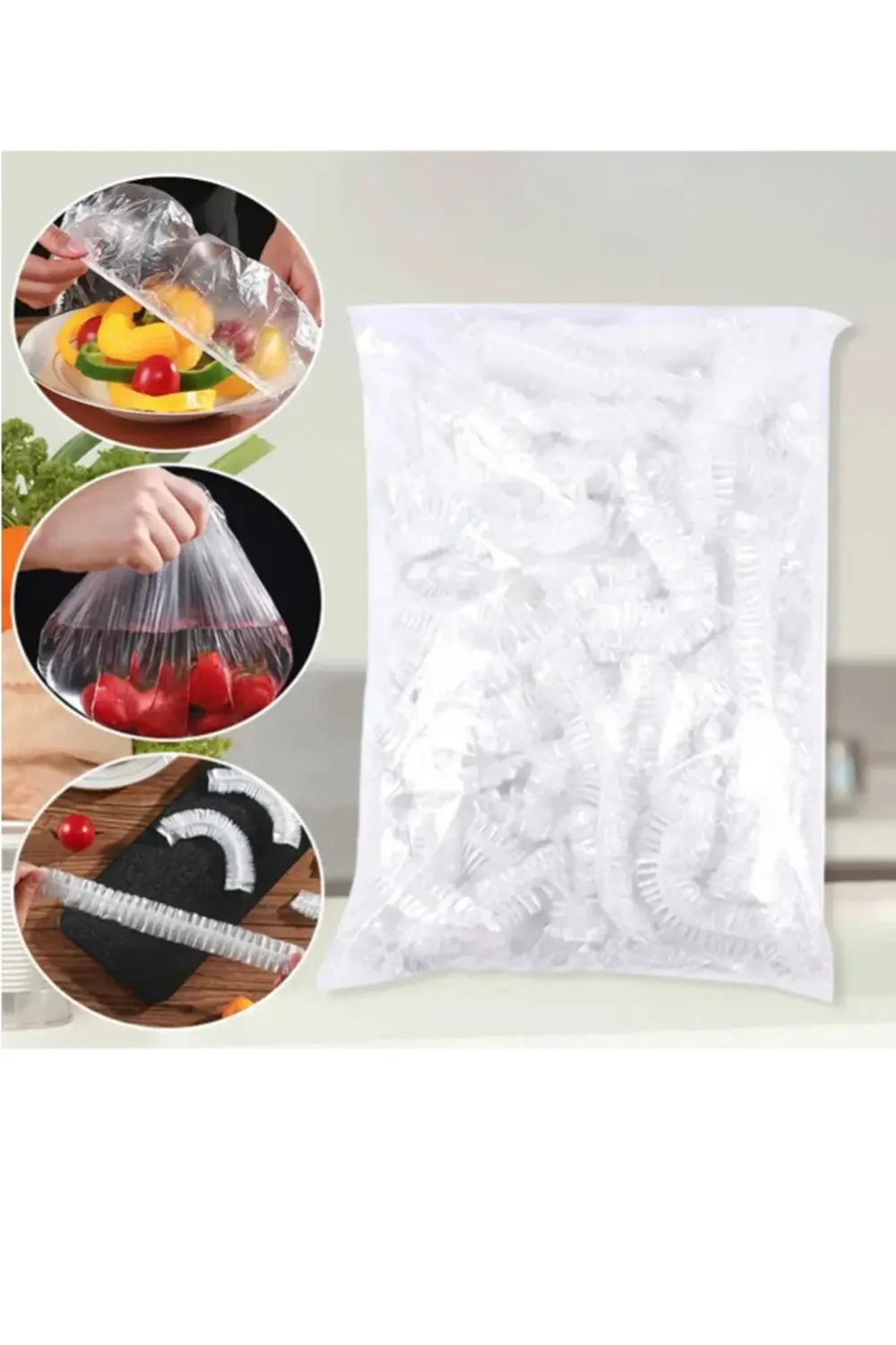 100 Adet Pratik Tazeliği Koruyan Tencere ve Tabak Bonesi | Çok Am