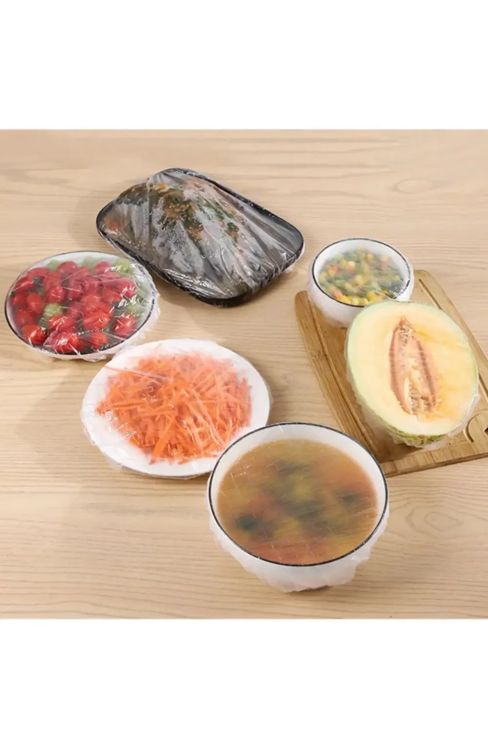 100 Adet Pratik Tazeliği Koruyan Tencere ve Tabak Bonesi | Çok Am