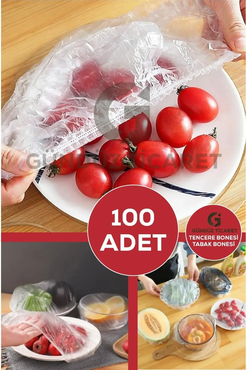 100 Adet Pratik Tazeliği Koruyan Tencere ve Tabak Bonesi | Çok Am