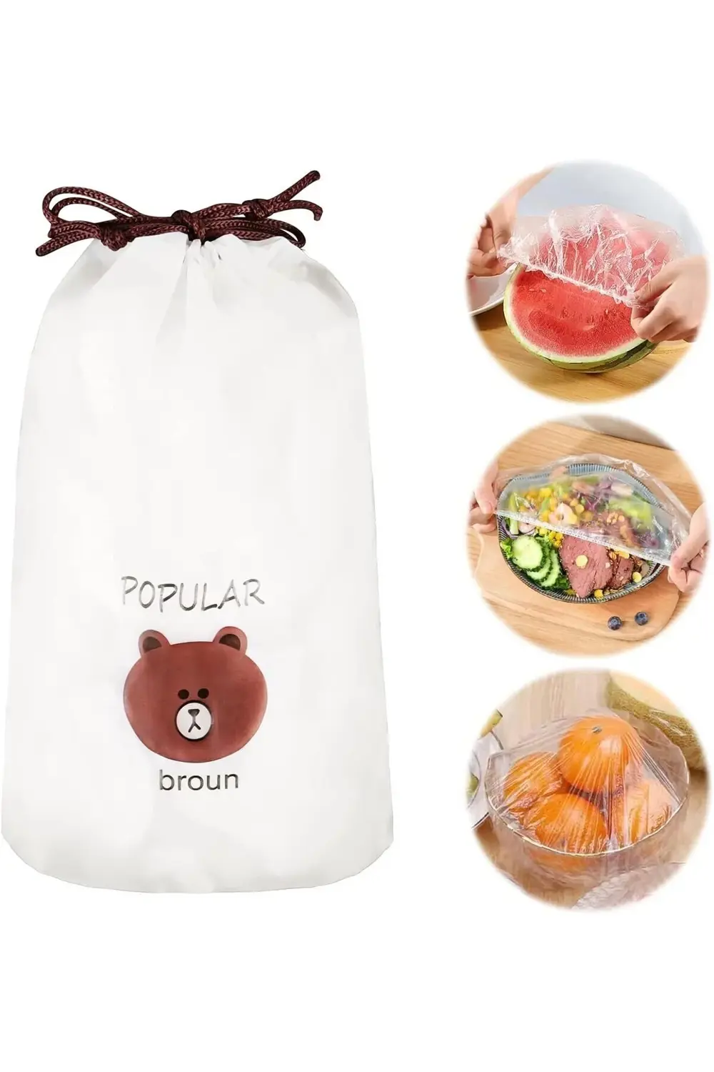 100 Adet Pratik Tazeliği Koruyan Tencere ve Tabak Bonesi Çok Amaç