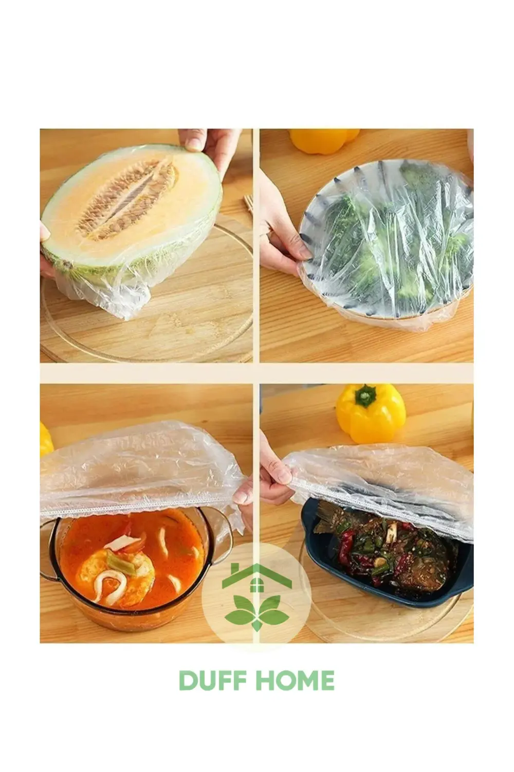 100 Adet Pratik Tazeliği Koruyan Tencere ve Tabak Bonesi | Çok Am