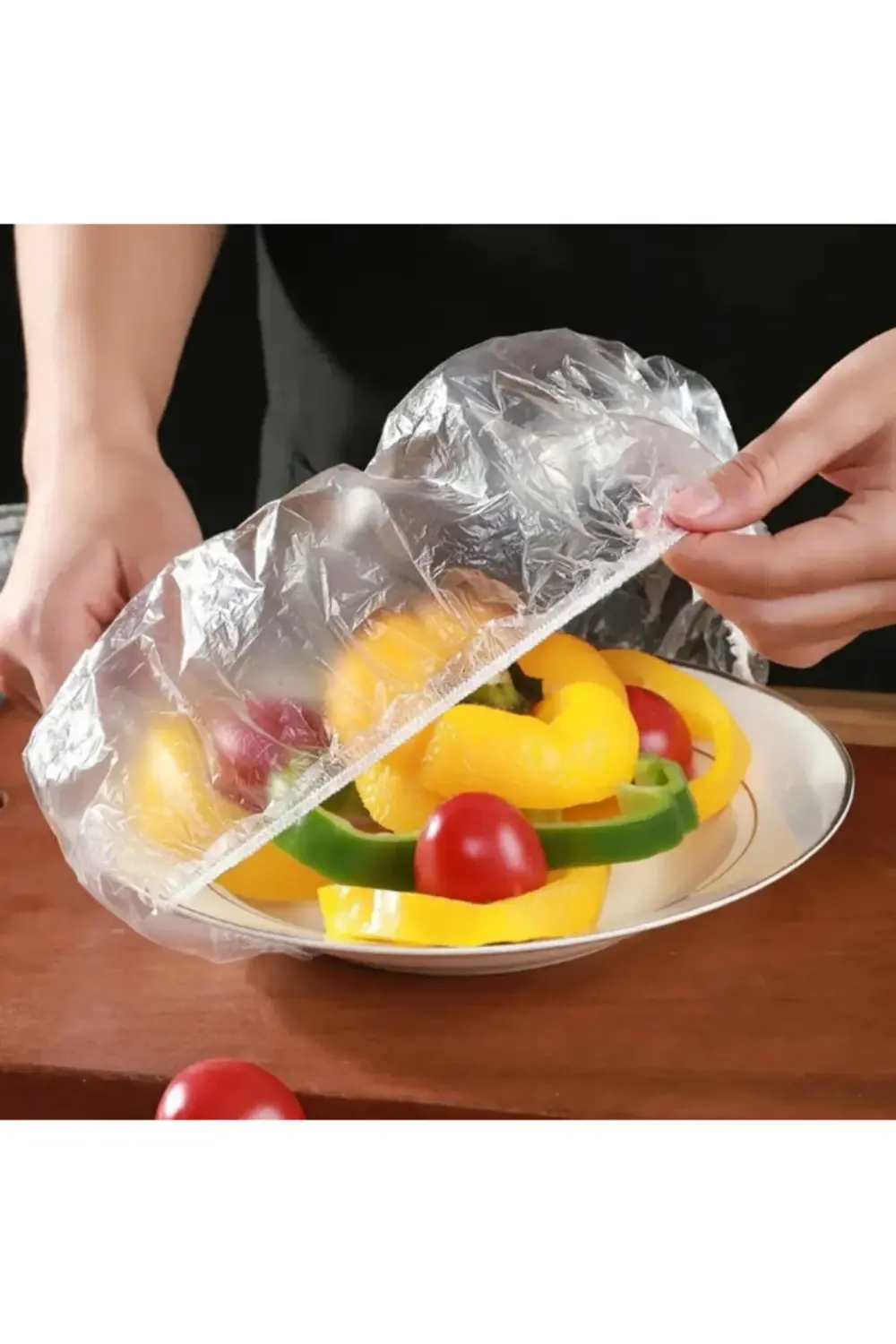 100 Adet Pratik Tazeliği Koruyan Tencere ve Tabak Bonesi Çok Amaç