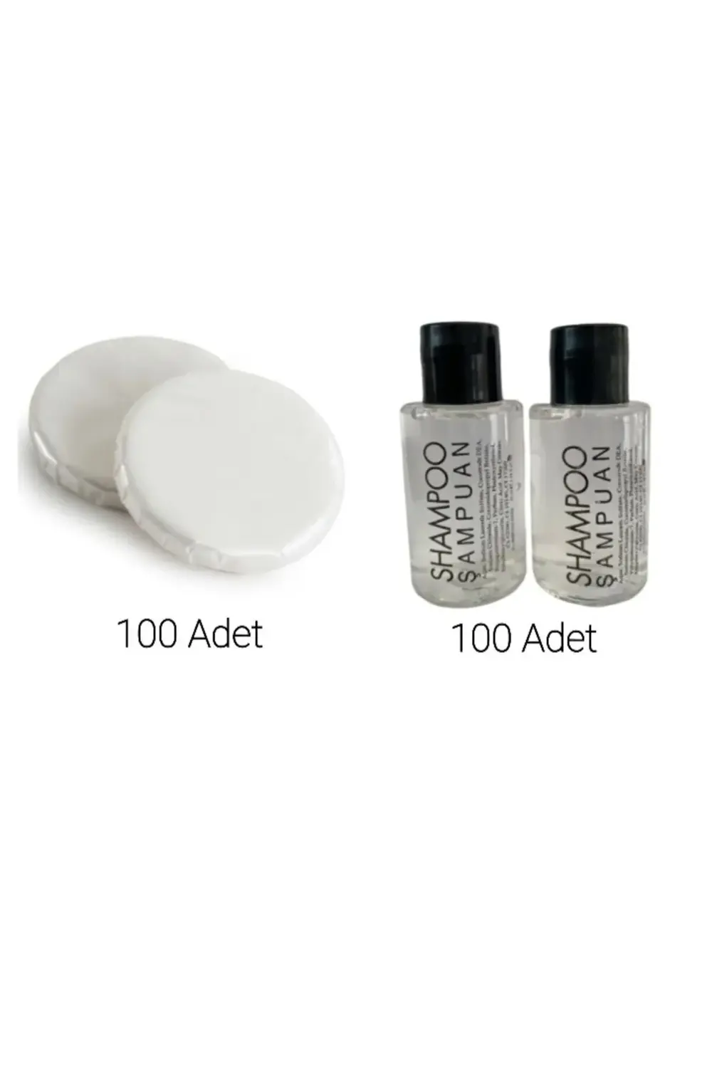100 Adet Şampuan 100 Adet Pile Sargılı 15 Gr. Sabun Otel Bukleti