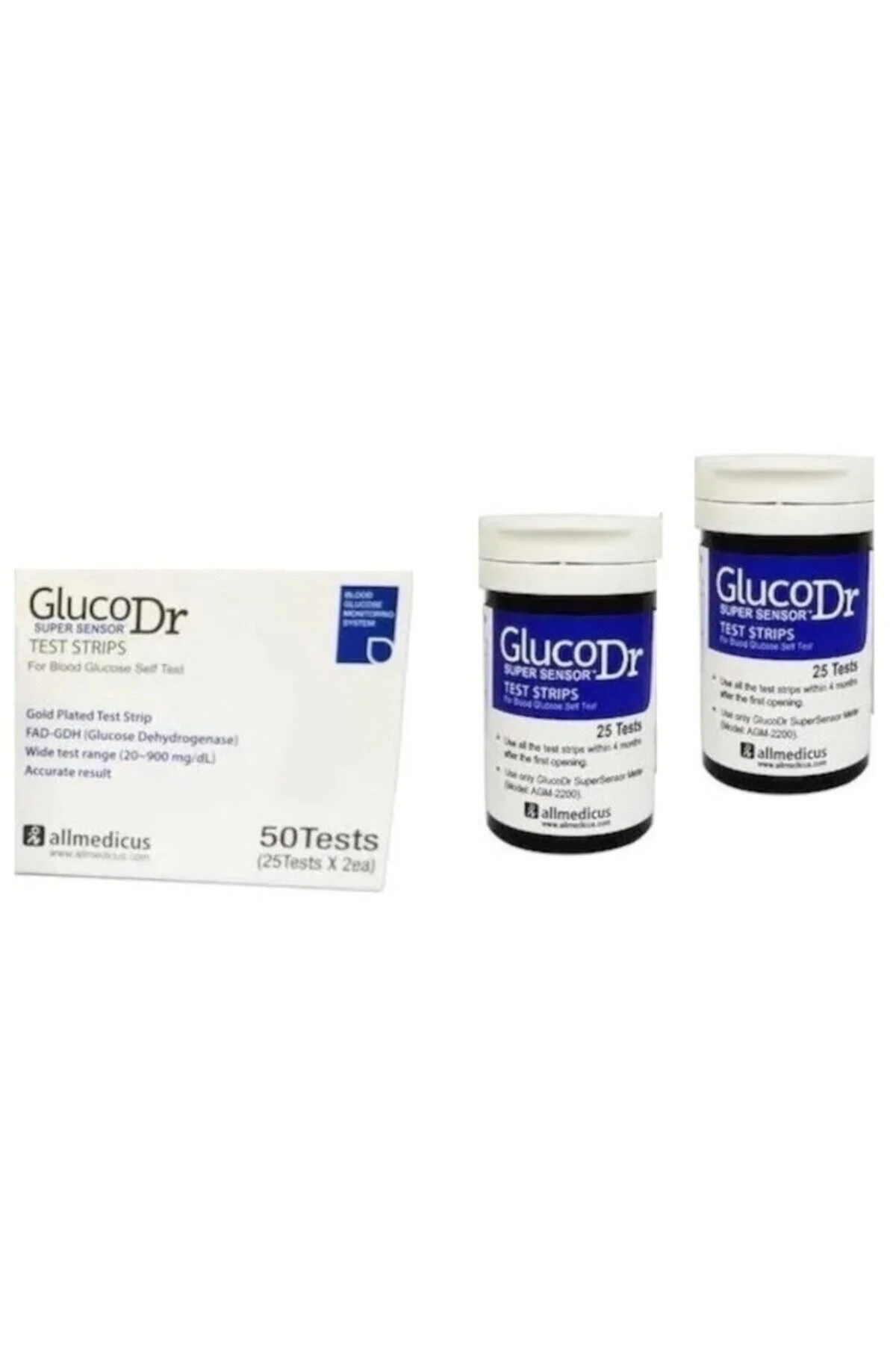 100 Adet Şeker Çubuğu Şeker Stribi Glucodr 100 Adet Şeker Çubuğu Şeker Stribi Glucodr