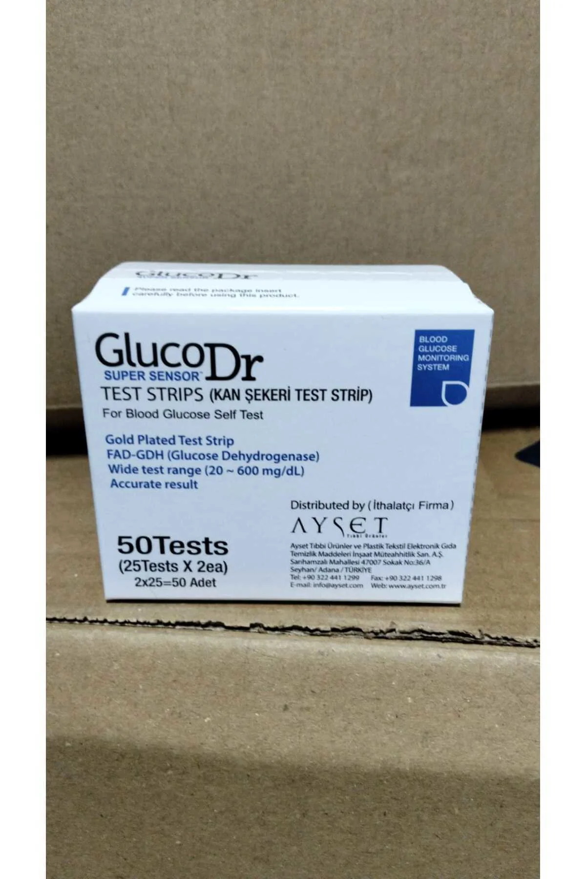 100 Adet Şeker Çubuğu Şeker Stribi Glucodr 100 Adet Şeker Çubuğu Şeker Stribi Glucodr