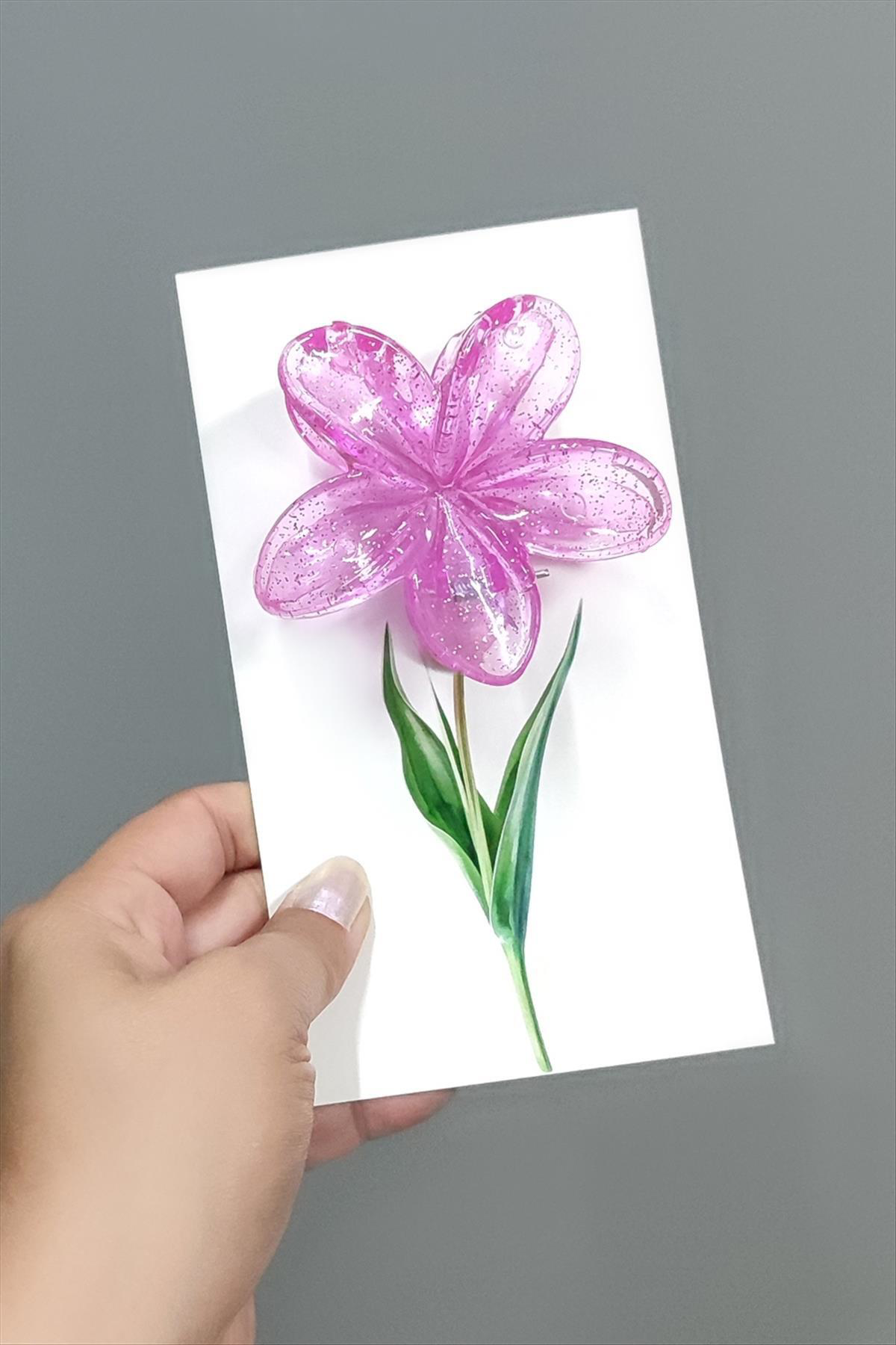 100 Adet Simli Renkli Lotus Toka 8 Cm Kına Seti
