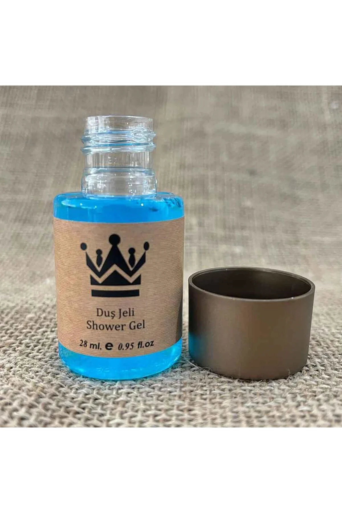 100 Adet Standart Otel Duş Jeli Geniş Kapak Kraft 30 Ml Silindir 
