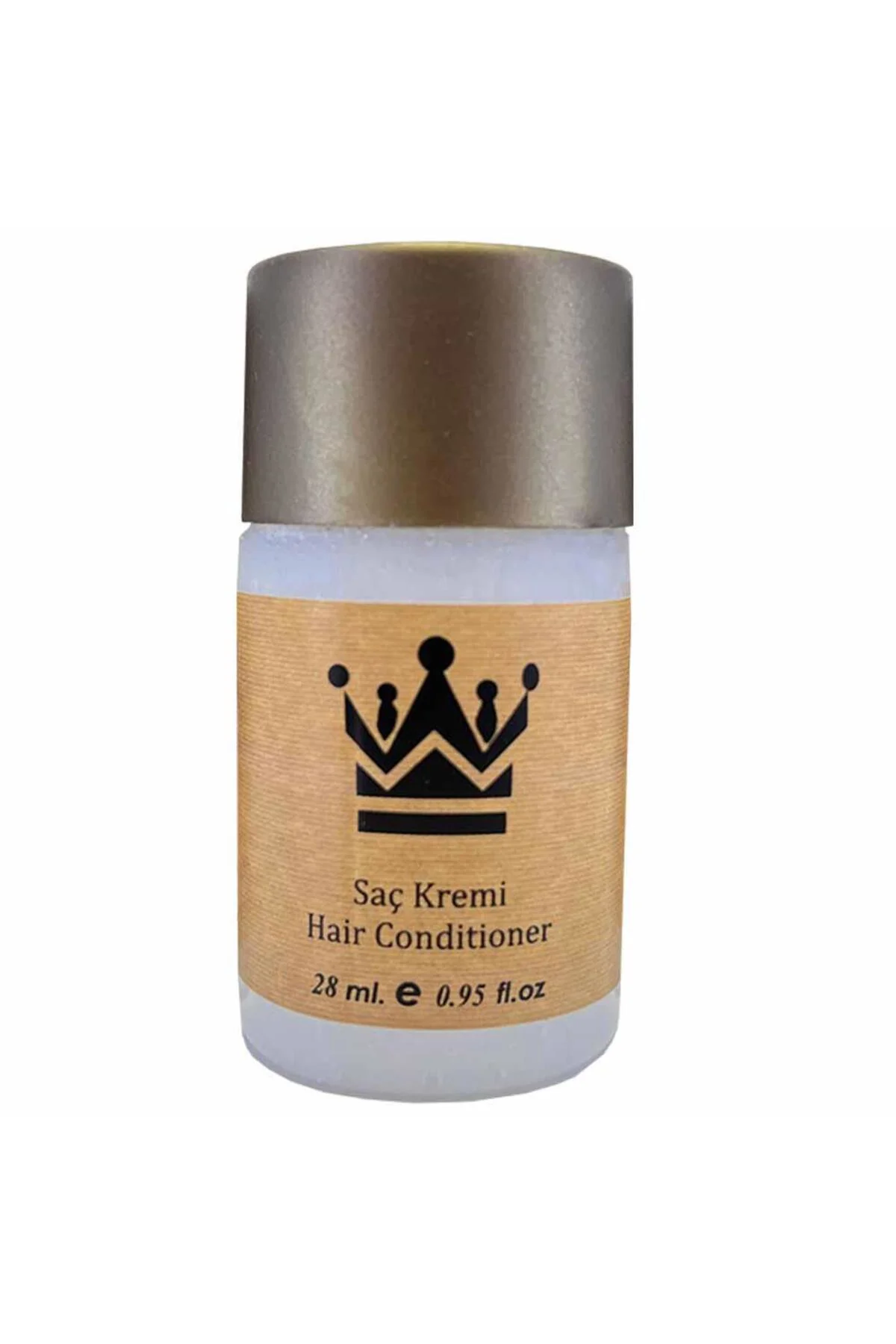 100 Adet Standart Otel Saç Kremi Geniş Kapak Kraft 30 ml Silindir