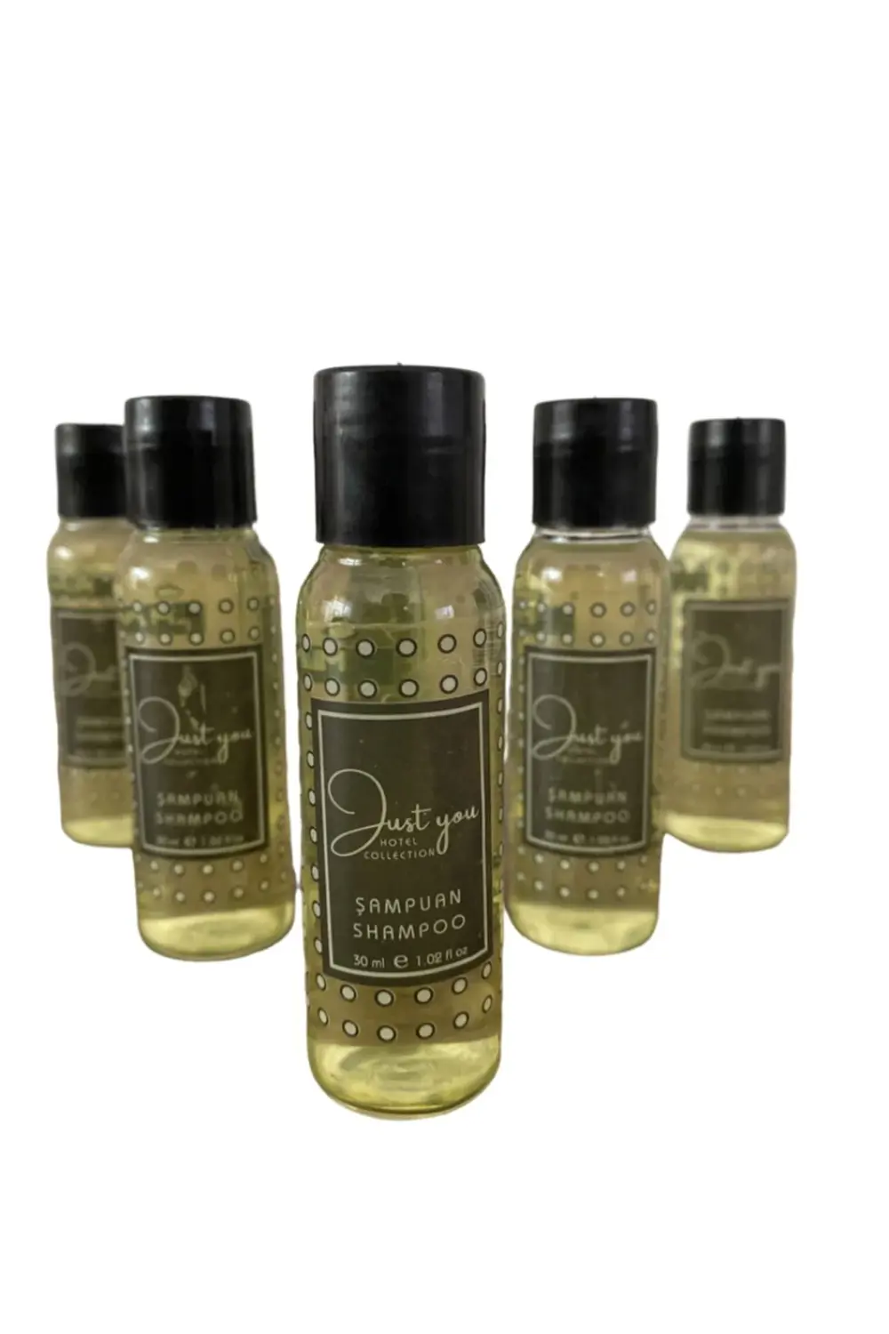 100 Adet Standart Otel Tipi Mini Duş Şampuanı 30 ml Silindir Şişe