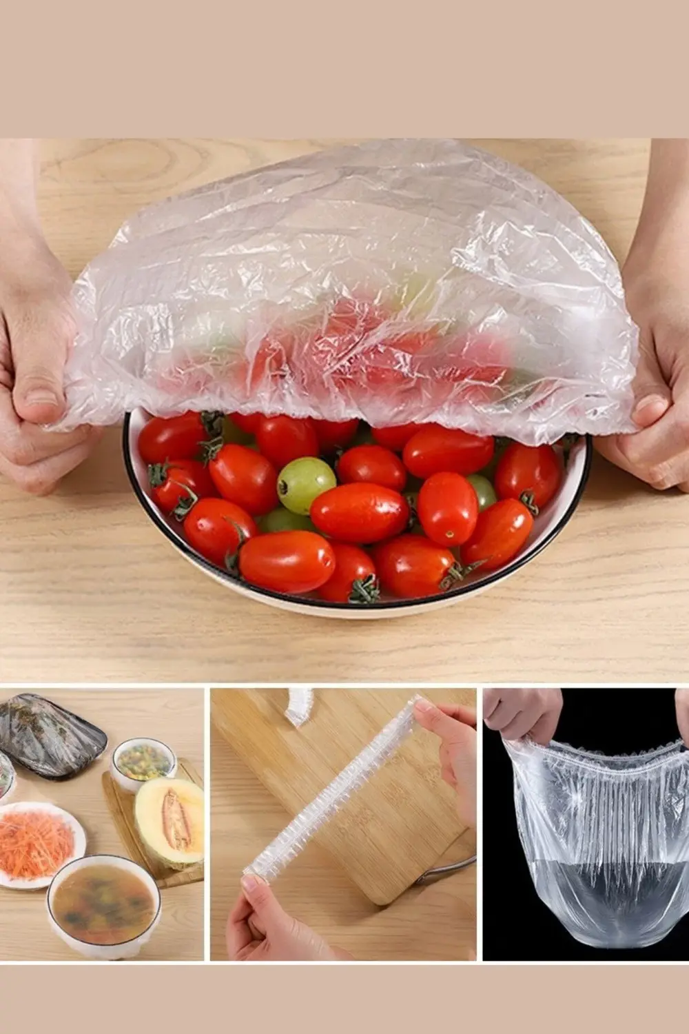 100 Adet Tazelik Koruyucu Tabak Tencere Gıda Bonesi Çok Amaçlı Pr