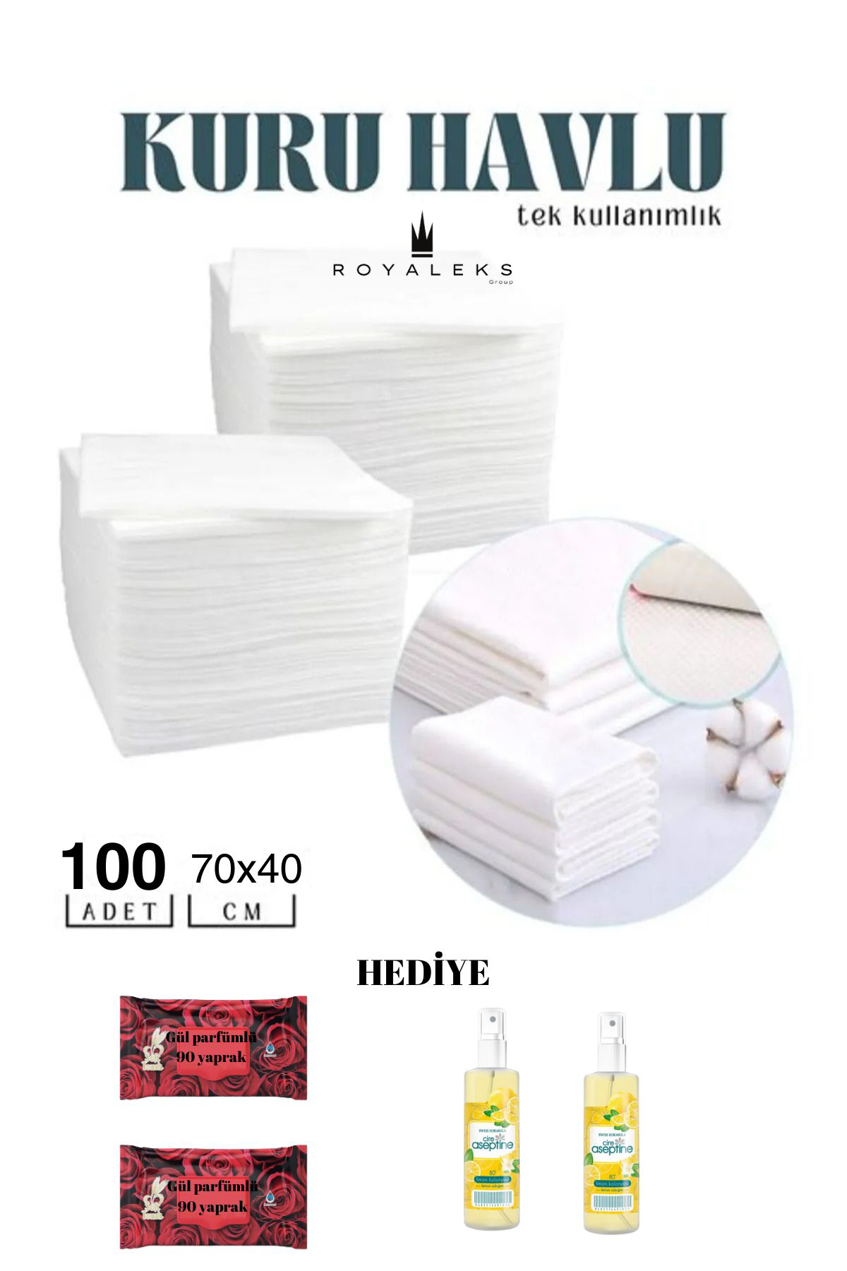 Just Cheap Store 100 Adet Tek Kullanimlik Havlu Hasta Bakim Bebek Bakim Manikür Pe