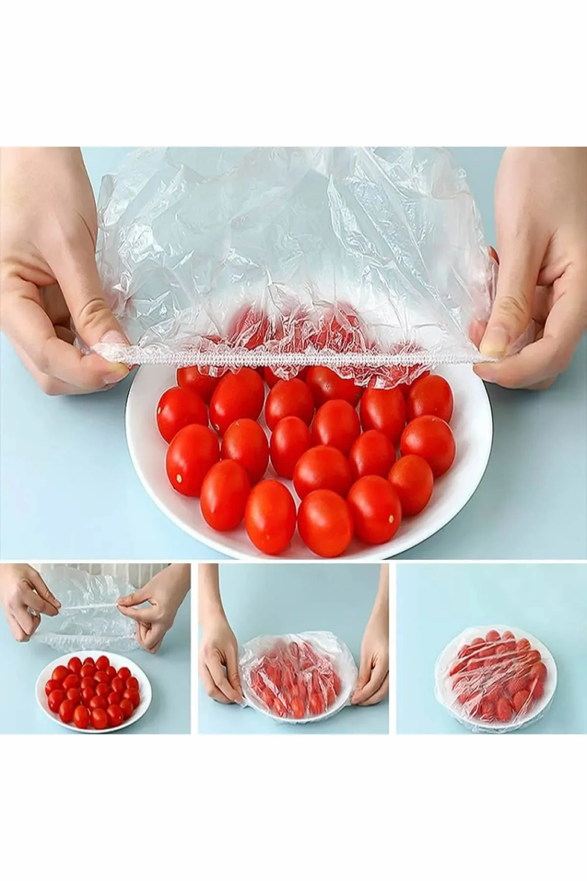 100 Adet Tencere bonesi Gıda Koruyucu Lastikli Bone