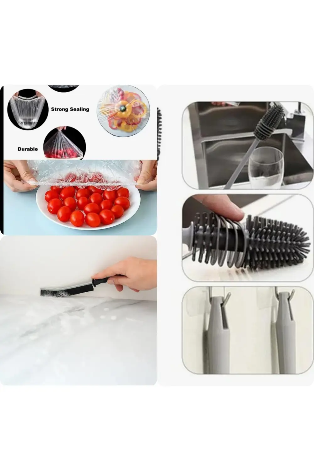 100 Adet Tencere ve Tabak Gıda Bonesi +2 ADET Biberon Temizleme F