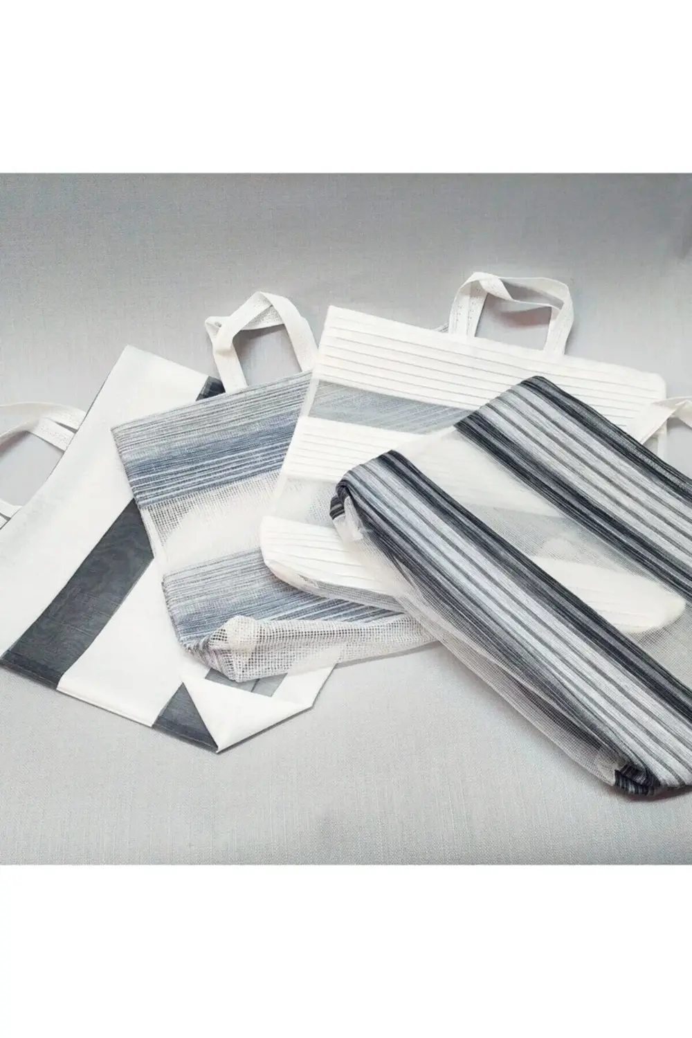 100 Adet Trend Boy Zebra Stor Eczane Çantası Karışık Renklerde