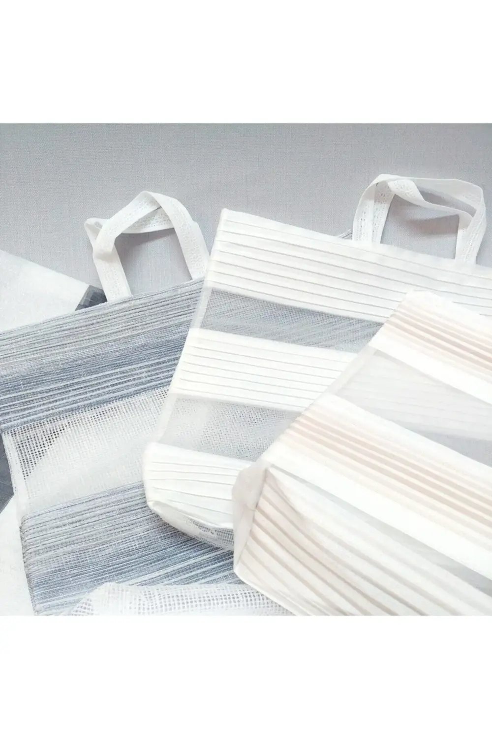 100 Adet Trend Boy Zebra Stor Eczane Çantası Karışık Renklerde