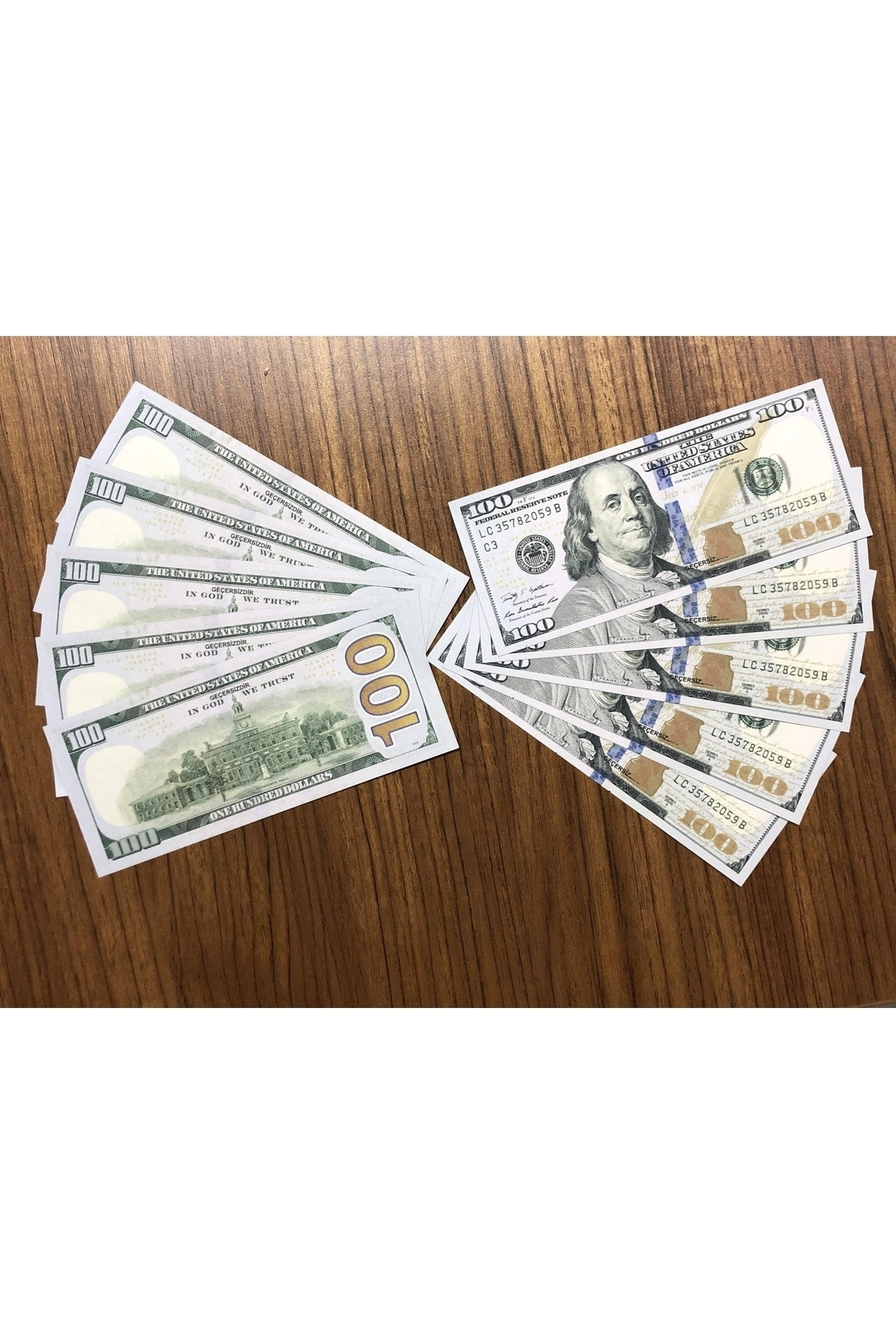 100 Adet Yüz Dolar Geçersiz Şaka Düğün Parası Oyun Parası 100x100