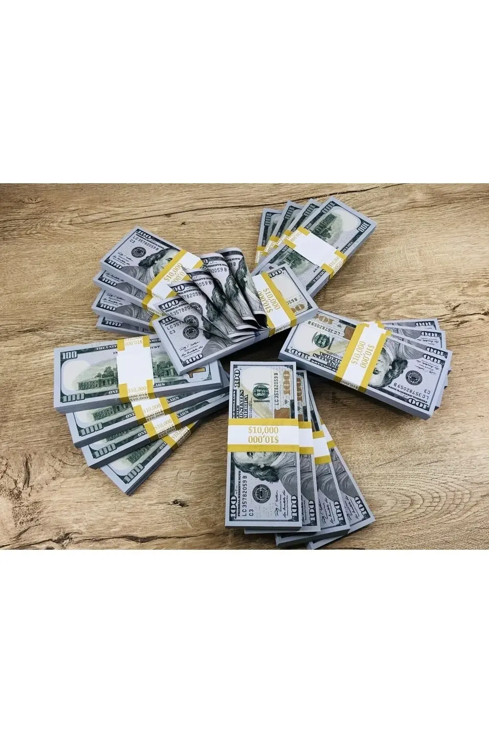 100 Adet Yüz Dolar Geçersiz Şaka Düğün Parası Oyun Parası 100x100