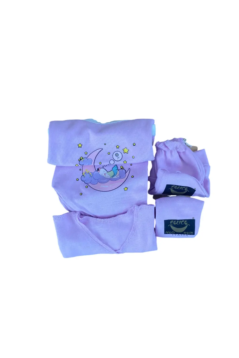 %100 AntiAlerjik Hastane Çıkış Seti Bebek Takımı 7 Parça Zıbın Se