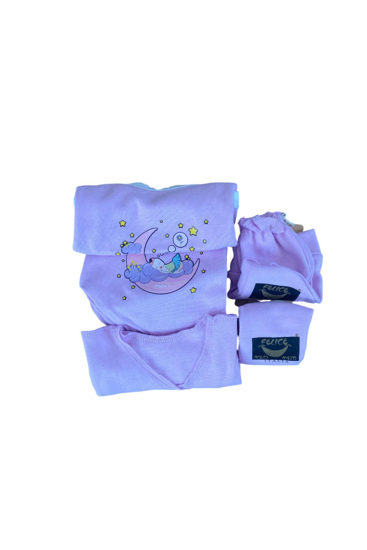 Otel Bukleti %100 Antialerjik Hastane Çıkış Seti Bebek Takımı 7 Parça Zıbın Se