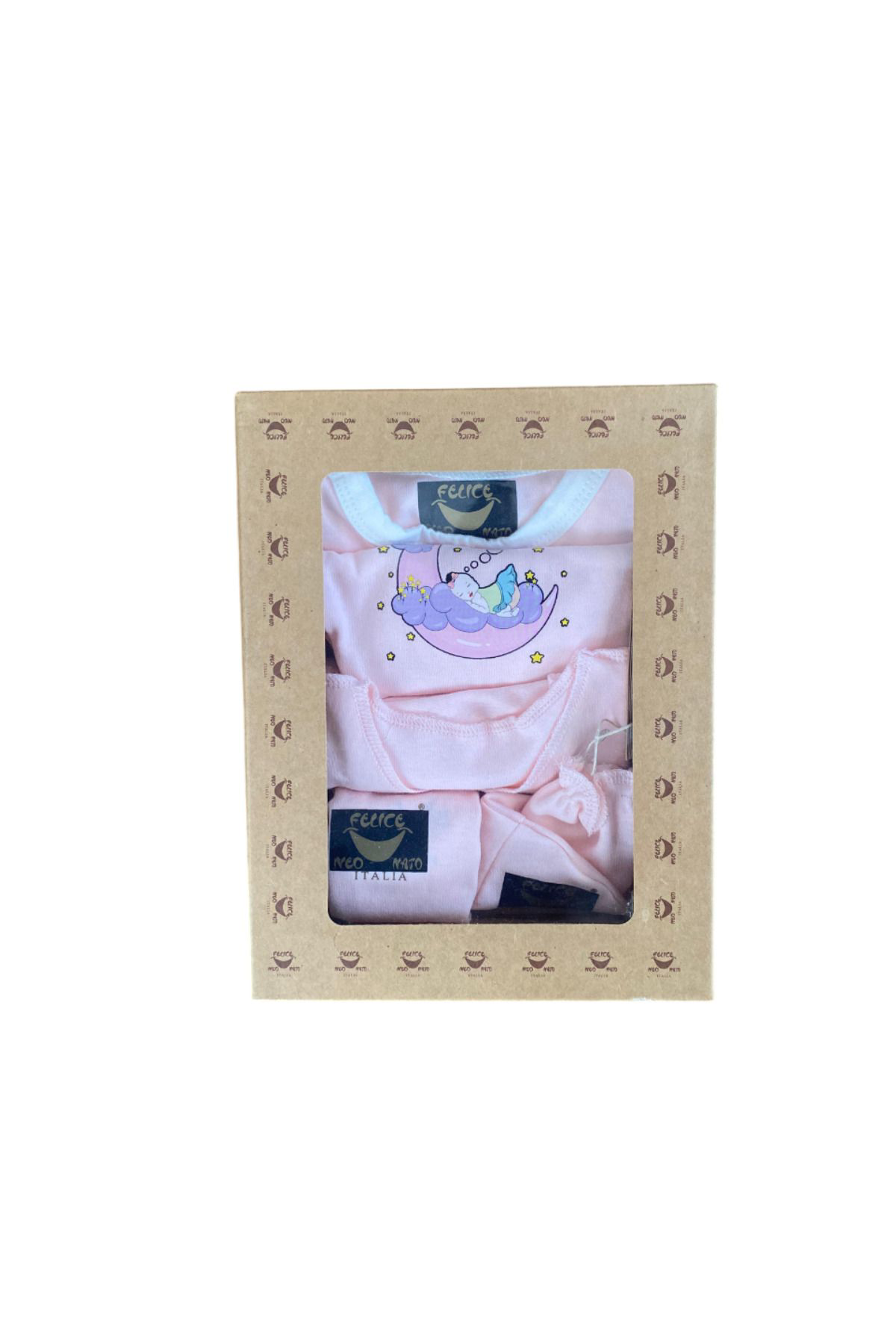 Otel Bukleti %100 Antialerjik Hastane Çıkış Seti Bebek Takımı 7 Parça Zıbın Se