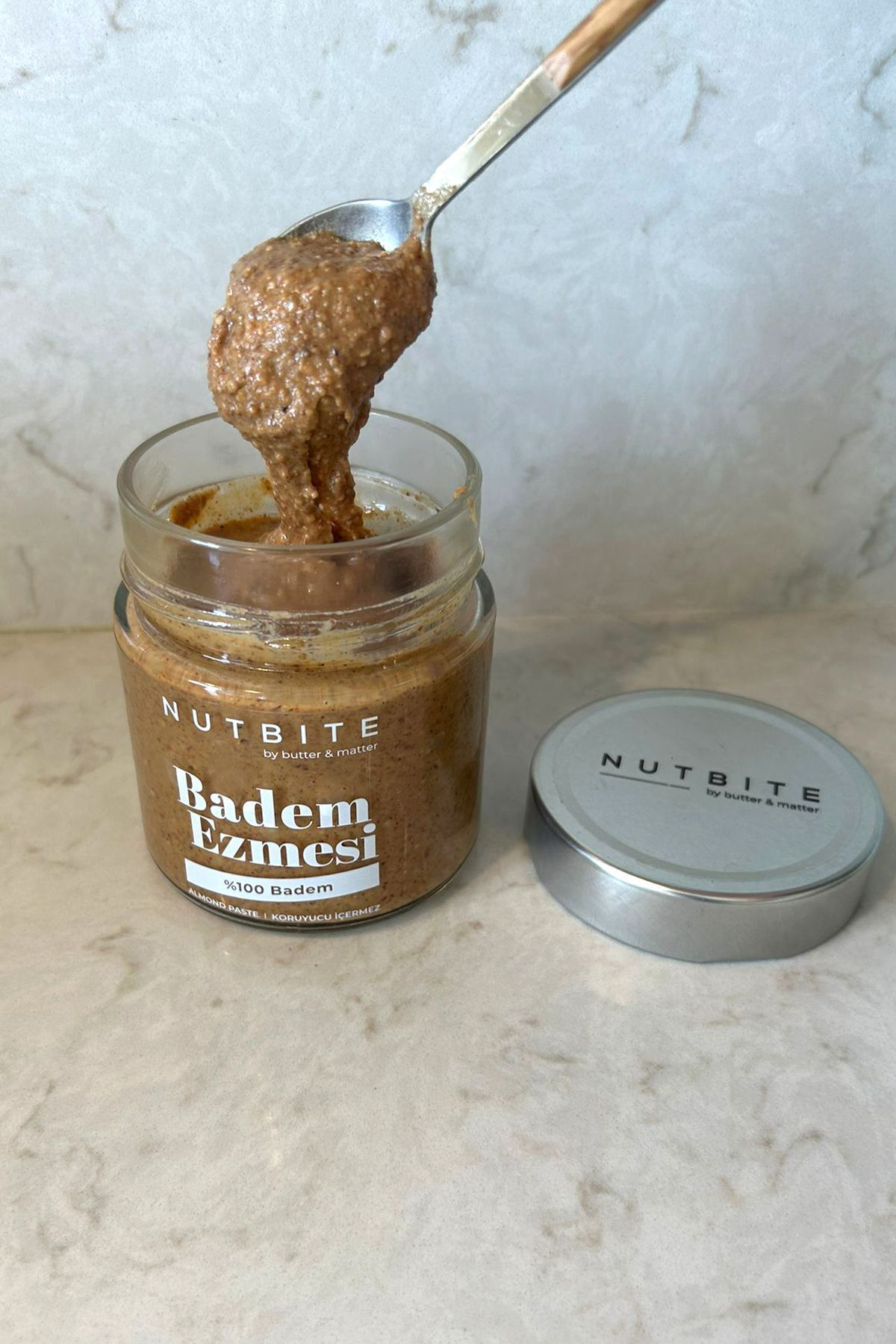 %100 Badem Ezmesi - Şeker İlavesiz - 200gr - Katkısız Koruyucusuz