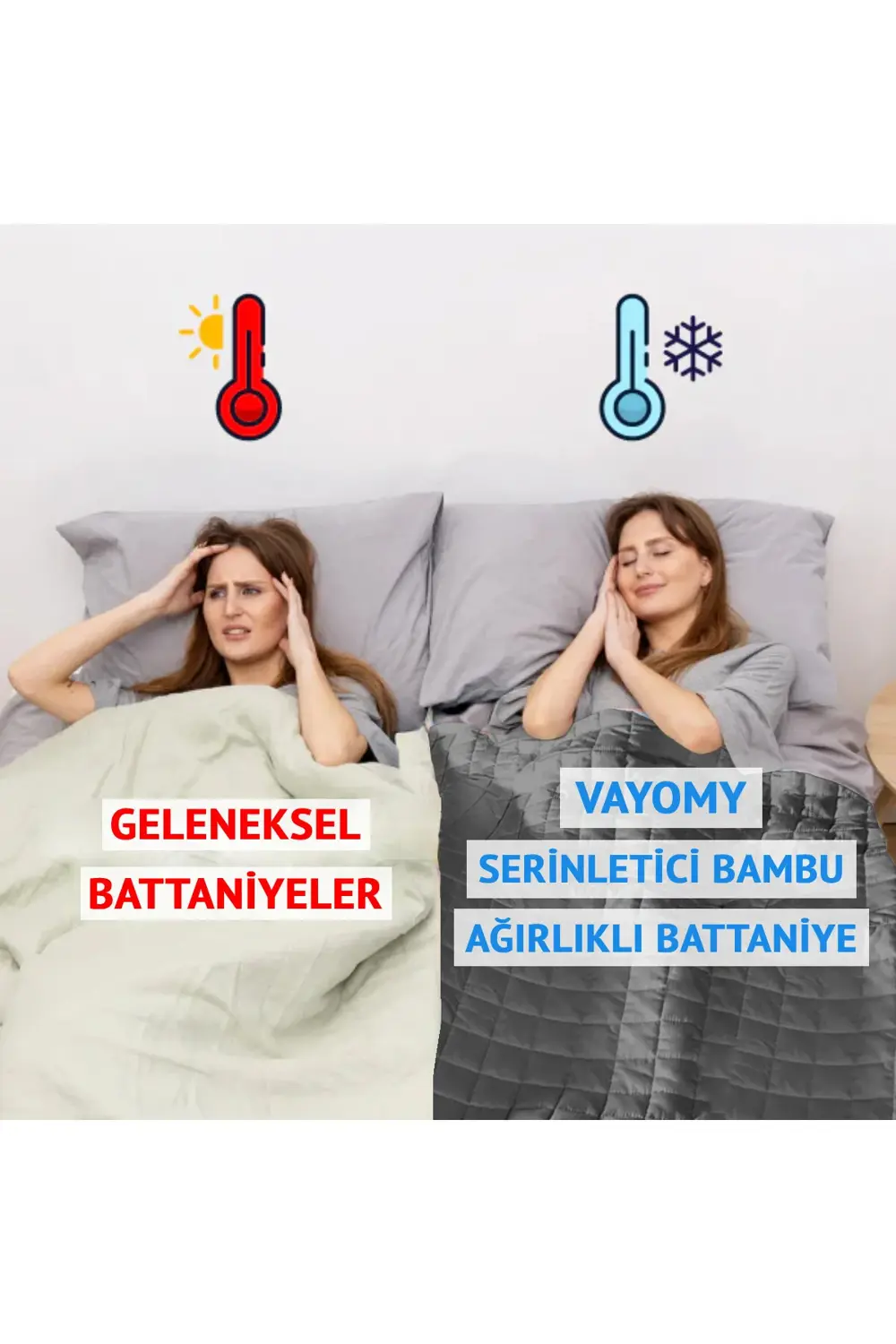 %100 Bambu Yorgan 300TC Kumaş %100 Bambu Dolgulu Ağırlıklı Battan
