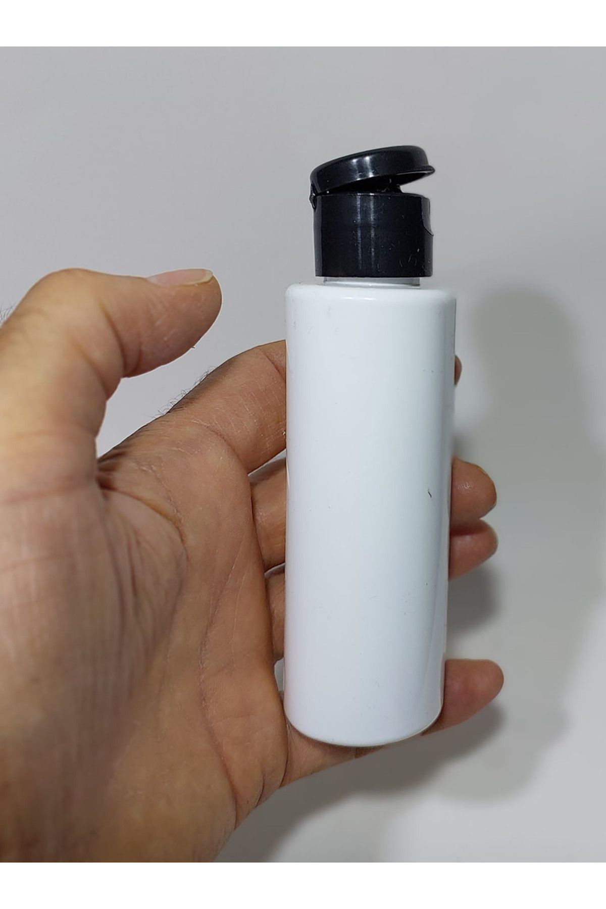Wellline 100 Cc Düz Model Pet Şişe -Siyah Kapakli - 100 Ml Boş Pet Şişe (1