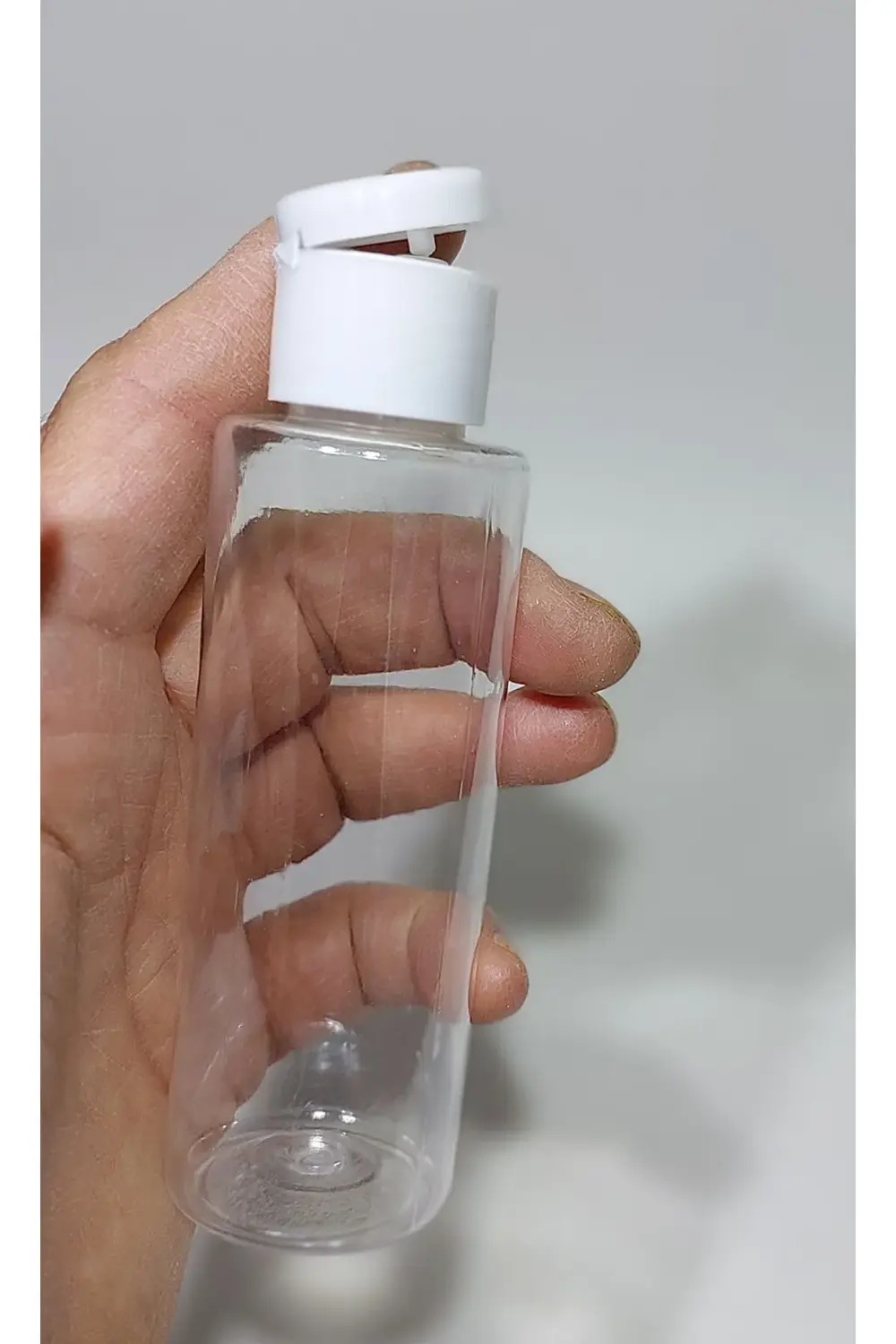 ,100 Cc Düz Model Pet Şişe - Beyaz filtop beyaz damla Kapaklı - 1