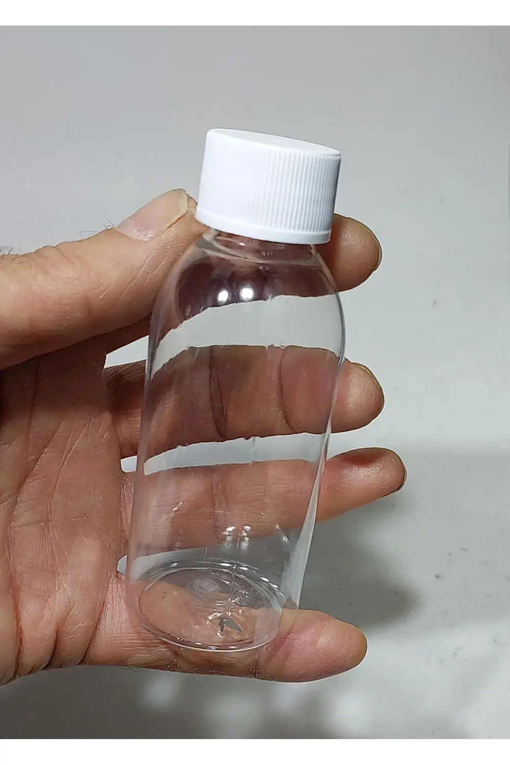 100 Cc Düz Model Pet Şişe - Beyaz Kapaklı - 100 Ml Boş Pet Şişe (