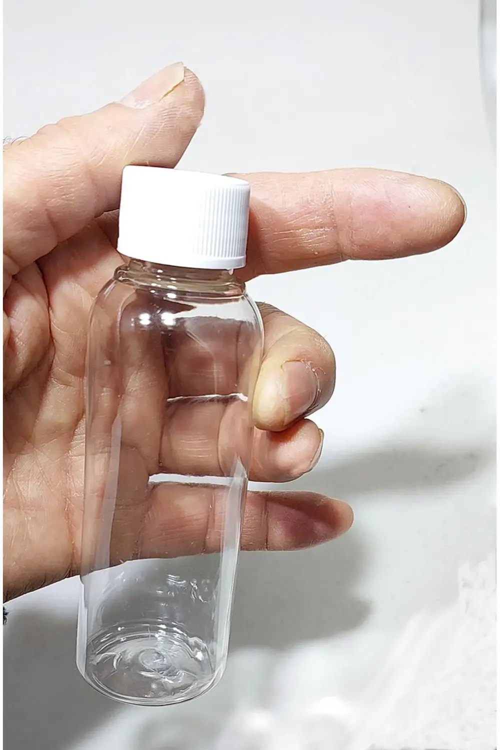 100 Cc Düz Model Pet Şişe - Beyaz Kapaklı - 100 ml Boş Pet Şişe (