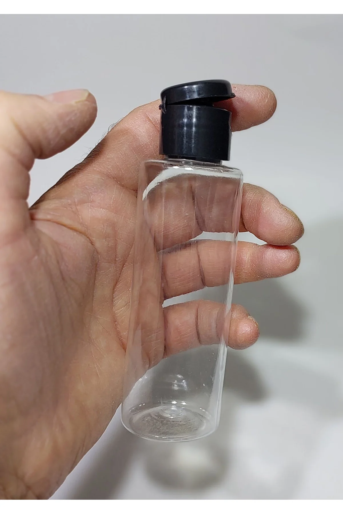 100 Cc Düz Model Pet Şişe - Beyaz filtop siyah damla Kapaklı - 10