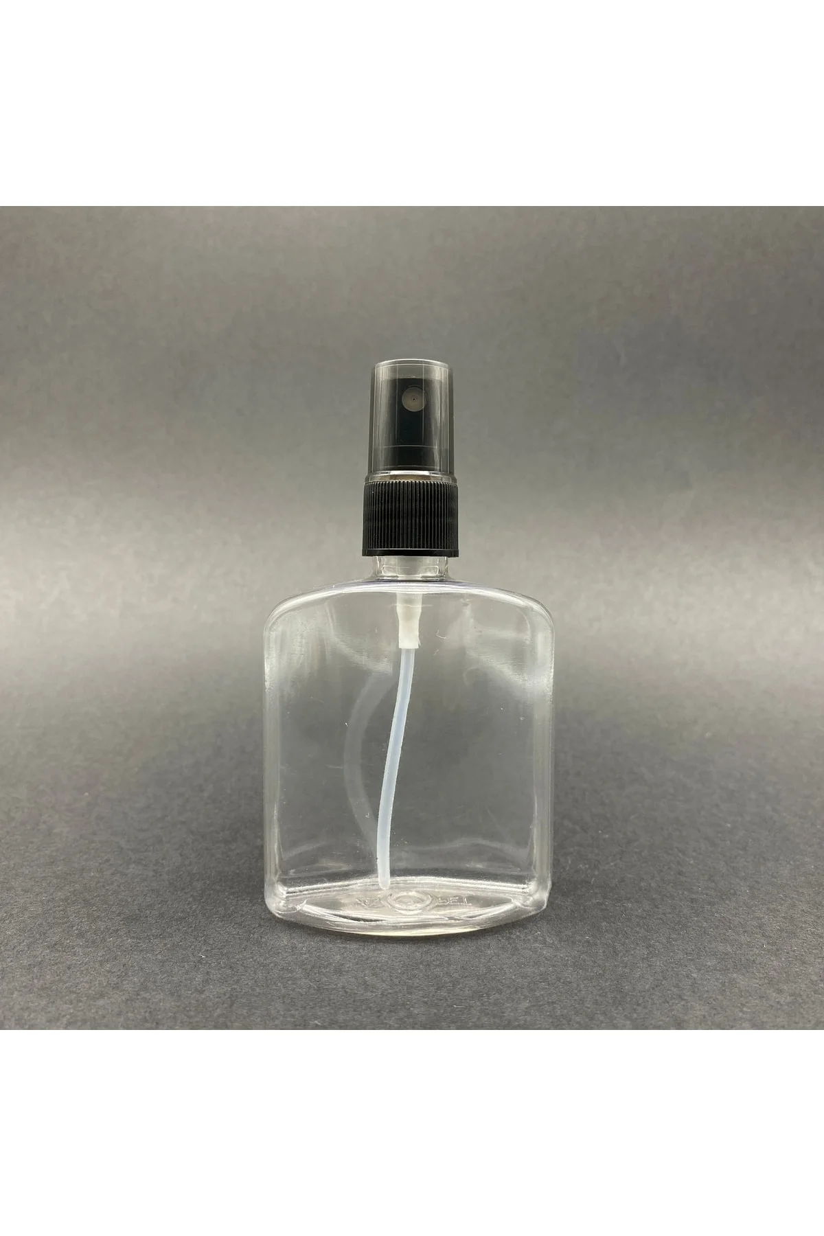 100 Cc Yassı Plastik Şişe - Siyah Spreyli - 100 Ml Spreyli Pet Şi