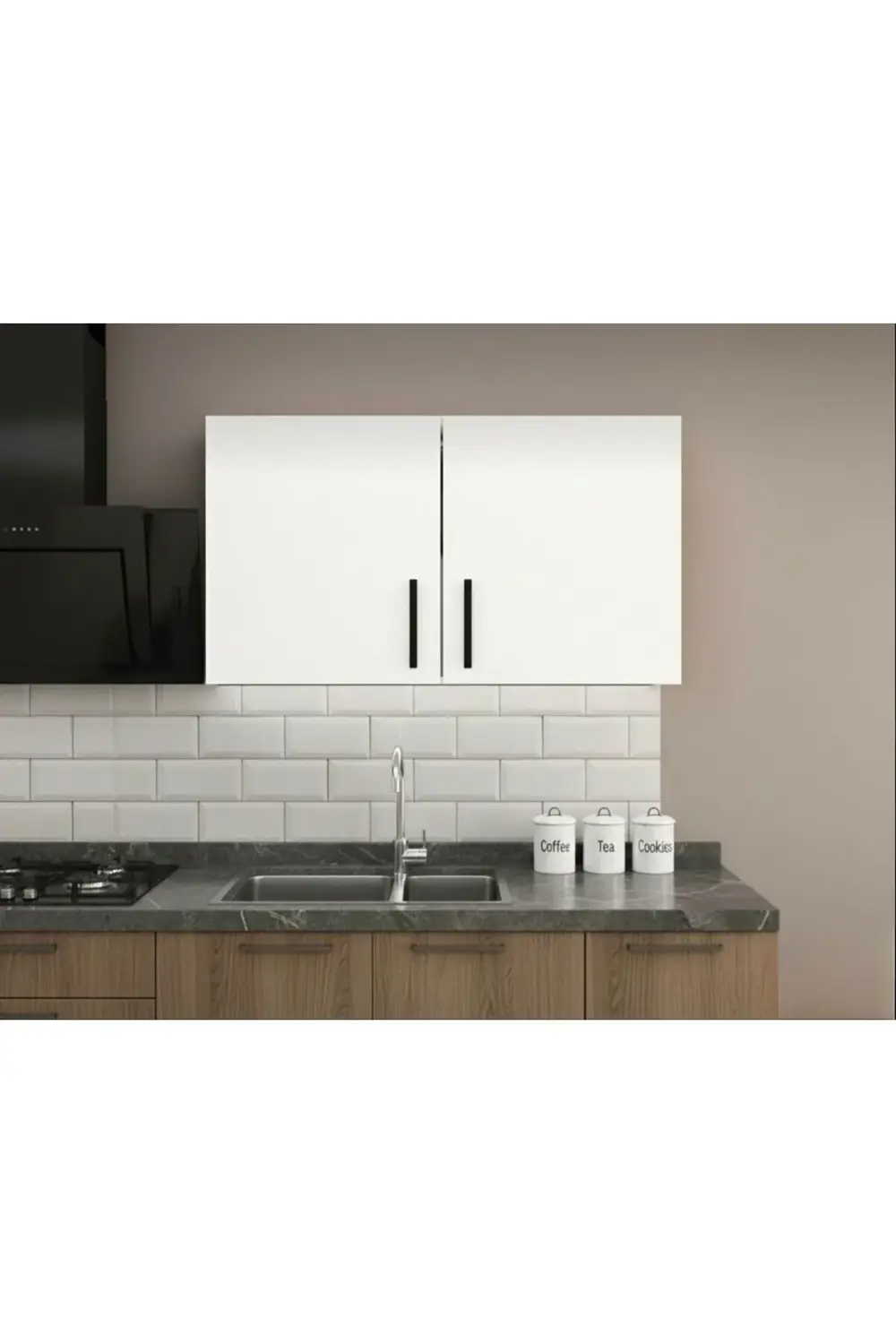 100 CM Mini Mutfak Üst Dolabı Modern Üst Dolap