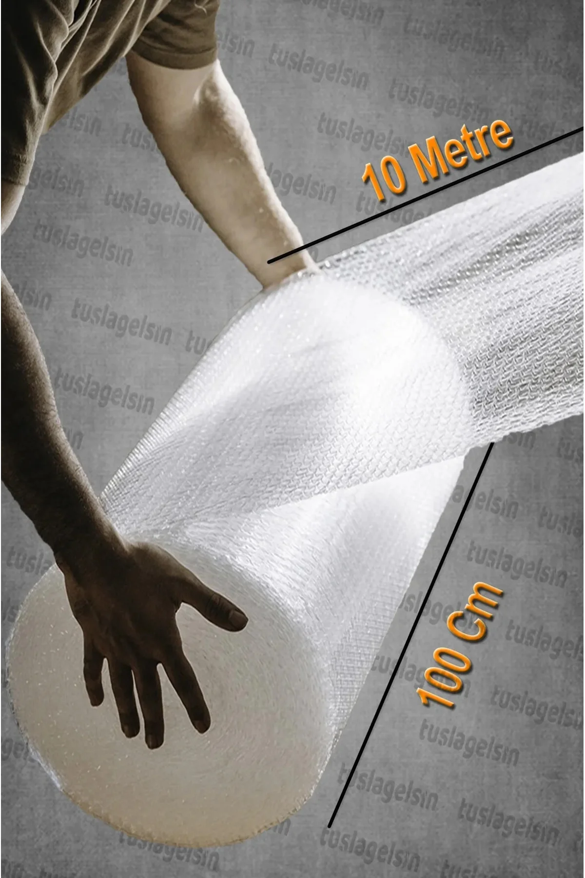 100 cm x 10 Metre Ambalaj Poşeti Balonlu Havalı Naylon Patpat Taşıma Taşınma Poşeti Naylonu