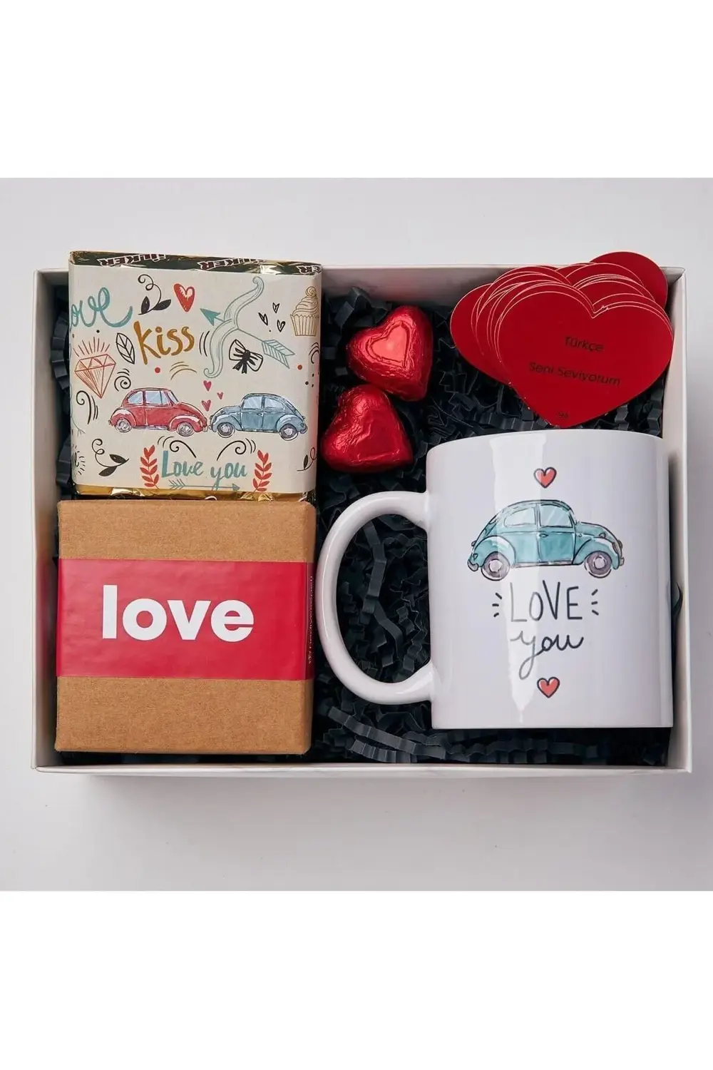 100 Dilde Seni Seviyorum Mesaj Kartlı Hediye Kutusu 1185222
