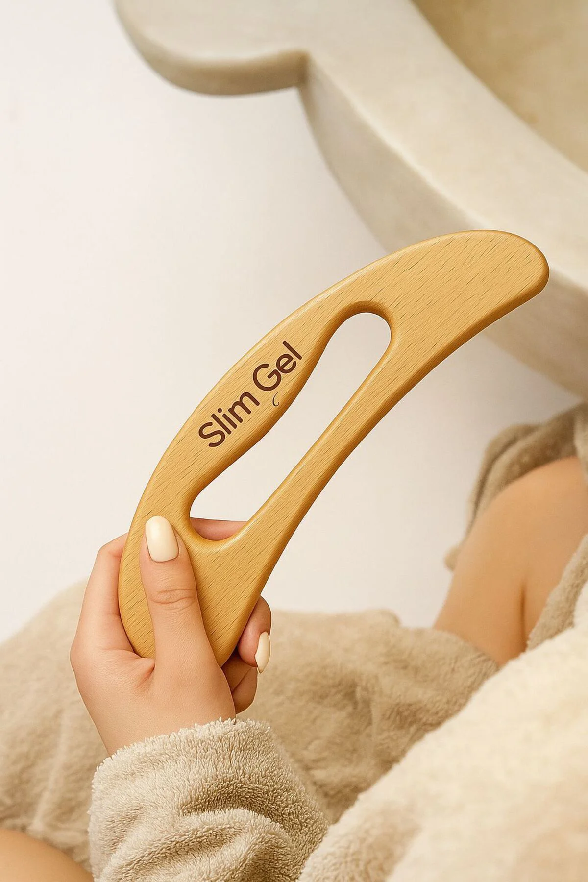 %100 Doğal Ahşap El Yapımı Lenf Masaj Aleti | Selülit Karşıtı Ahş