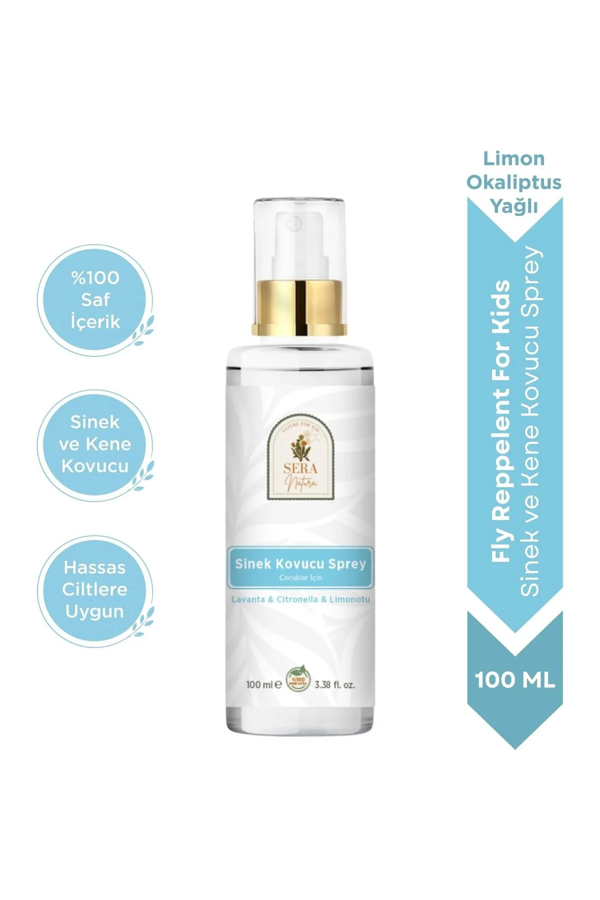 %100 Doğal Çocuk Sinek ve Kene Kovucu Sprey - 100ml | Lavanta Hid