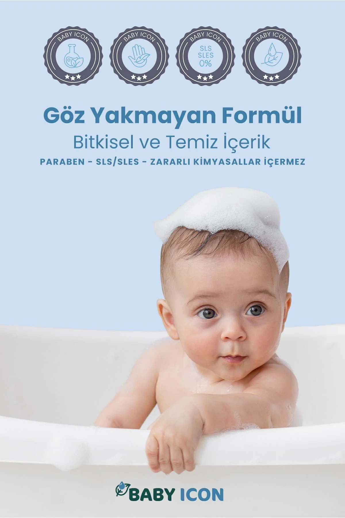 %100 Doğal Organik Vegan Bebek Şampuanı Konak Önleyici 300ML Term