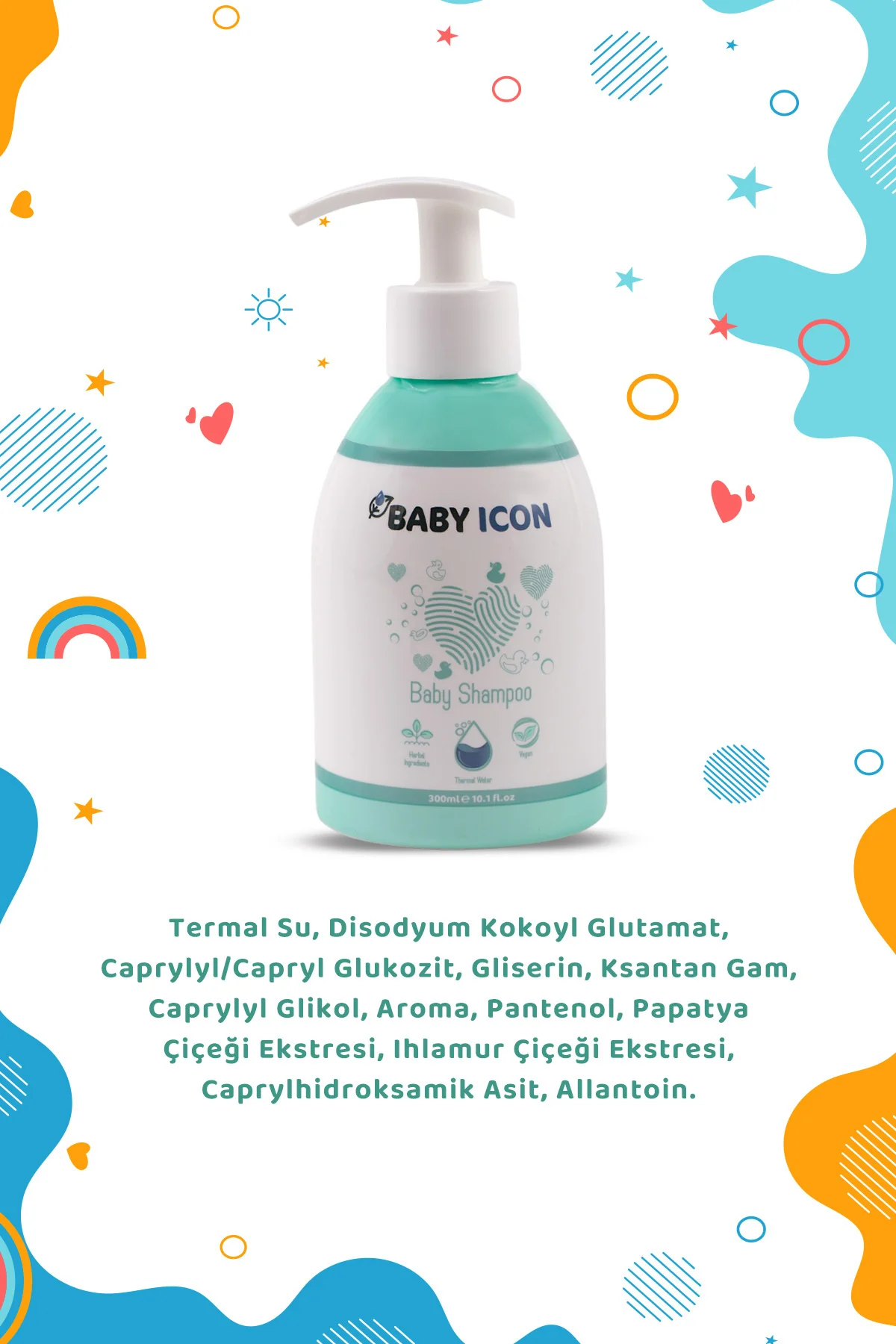 %100 Doğal Organik Vegan Bebek Şampuanı Konak Önleyici 300ML Term