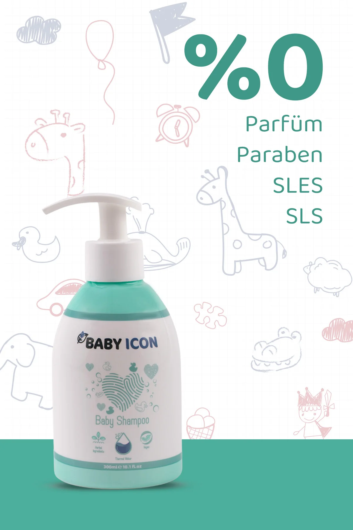 %100 Doğal Organik Vegan Bebek Şampuanı Konak Önleyici 300ML Term