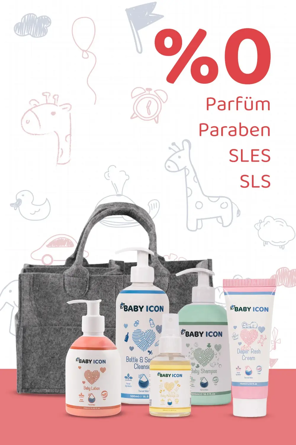 %100 Doğal Organik Vegan Hoşgeldin Anne Bebek Keçe Organize Bakım