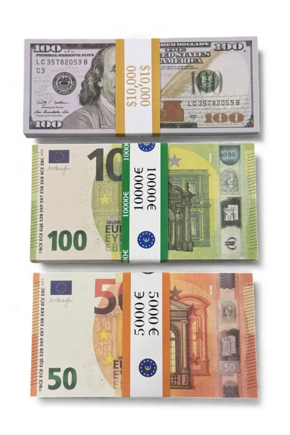 100 Dolar + 100 Euro + 50 Euro 3’lü Düğün Atma Parası–Kına, Parti