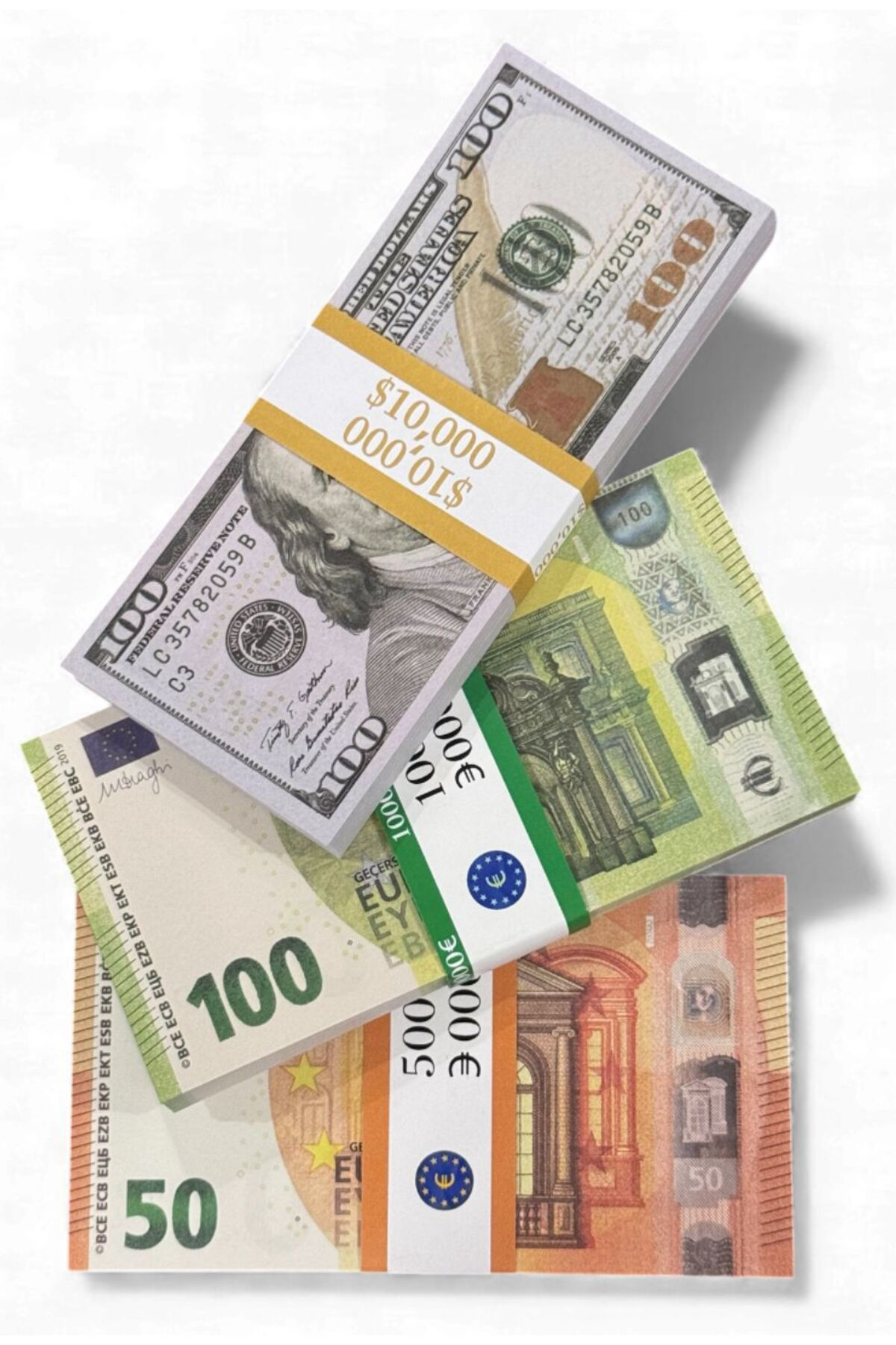 100 Dolar + 100 Euro + 50 Euro 3’lü Düğün Atma Parası–Kına, Parti